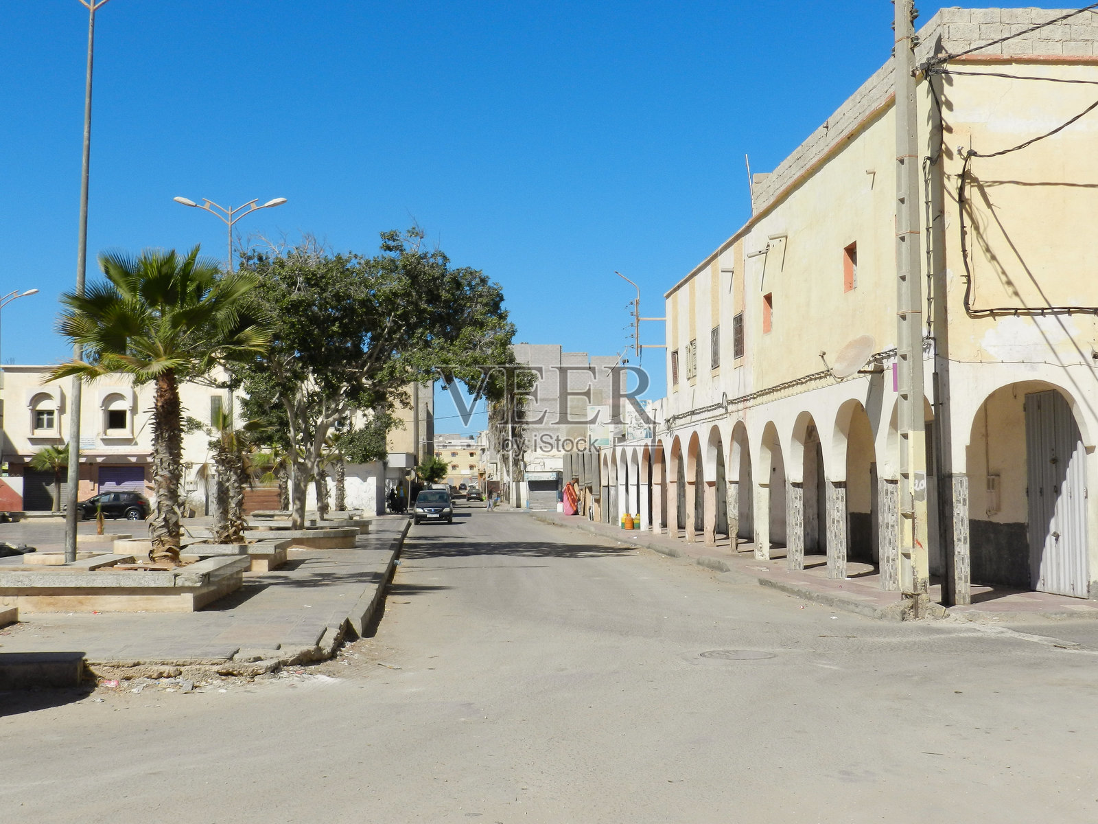 西撒哈拉达赫拉的街道和建筑照片摄影图片