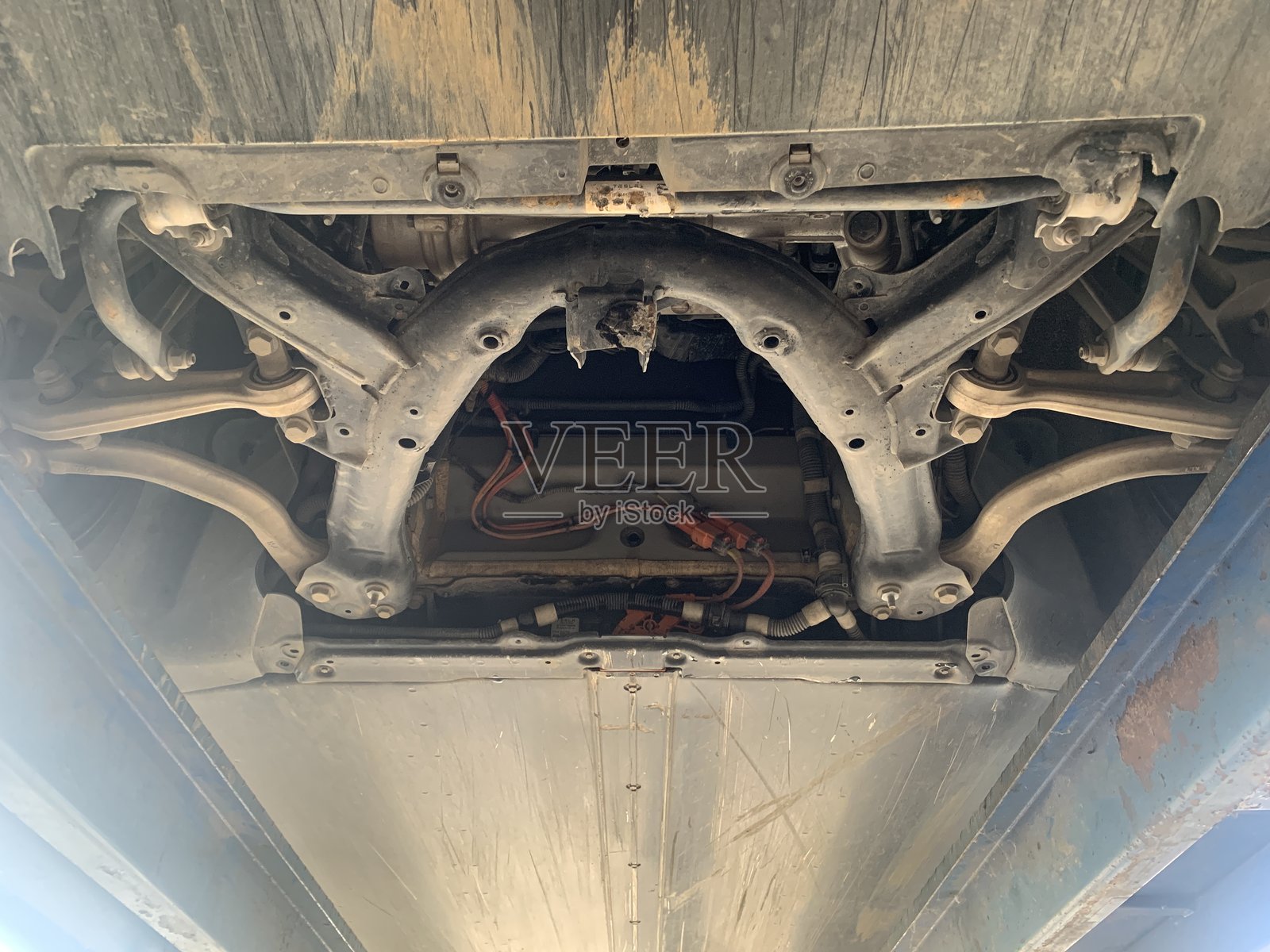 汽车底盘，中国汽车事故现场，中国，亚洲。照片摄影图片