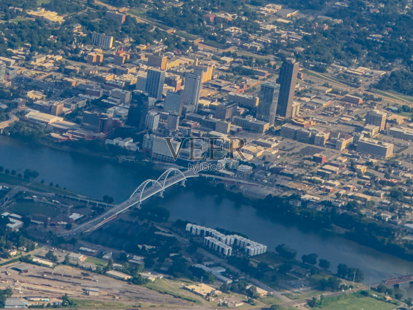 小石城大都市区的鸟瞰图照片摄影图片