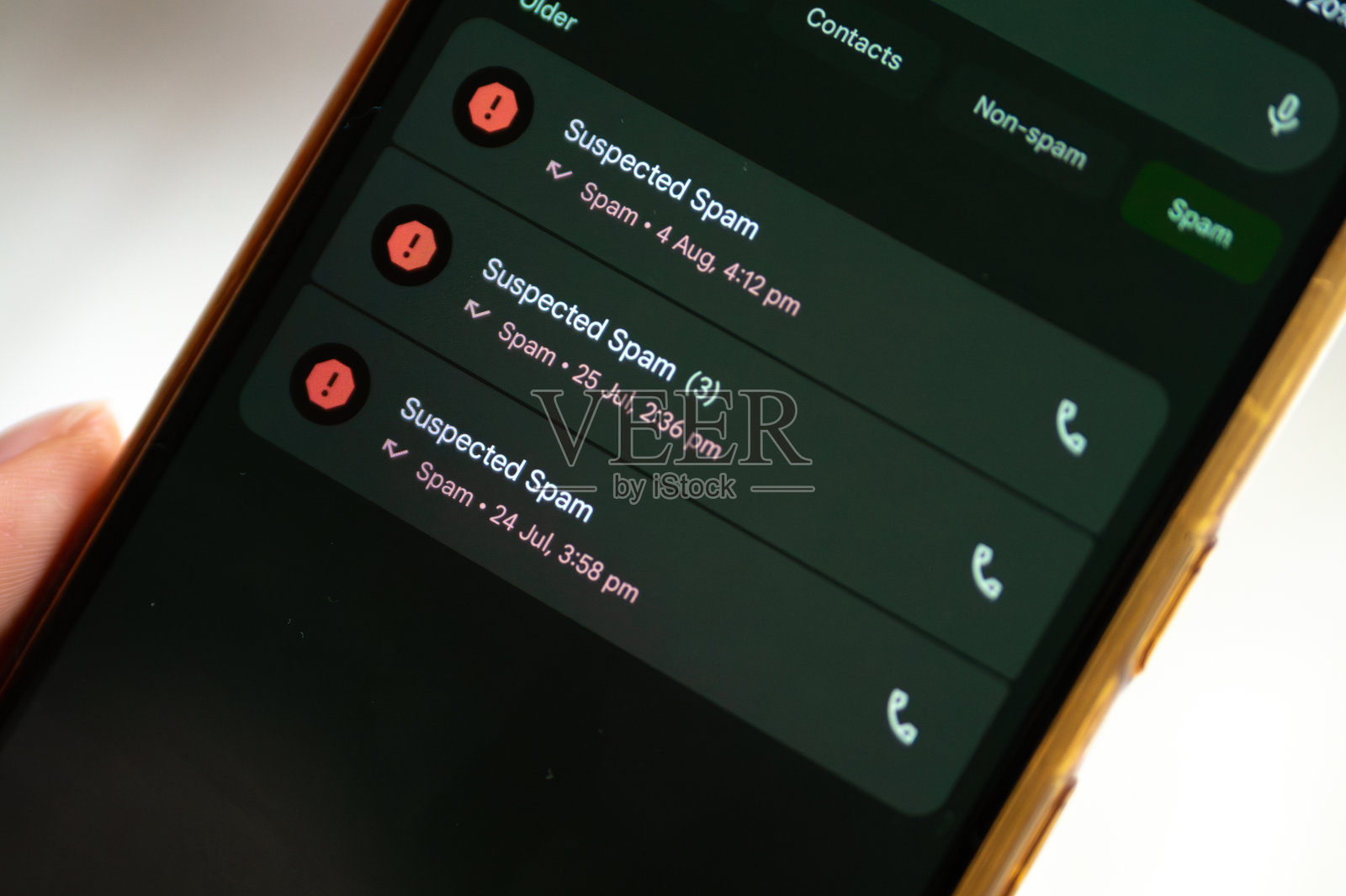 可疑垃圾电话的历史照片摄影图片