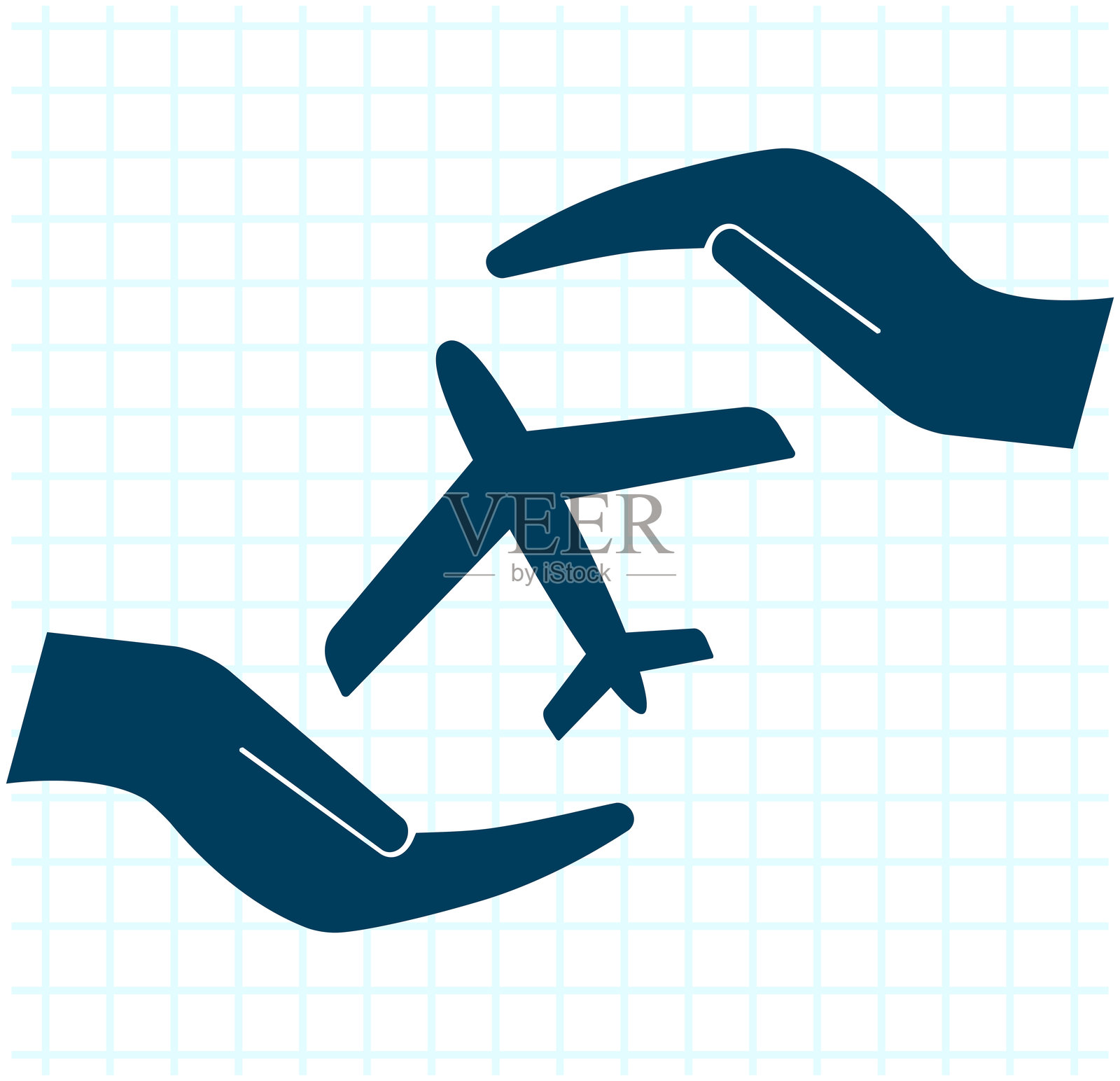 航空旅行的保护插画图片素材