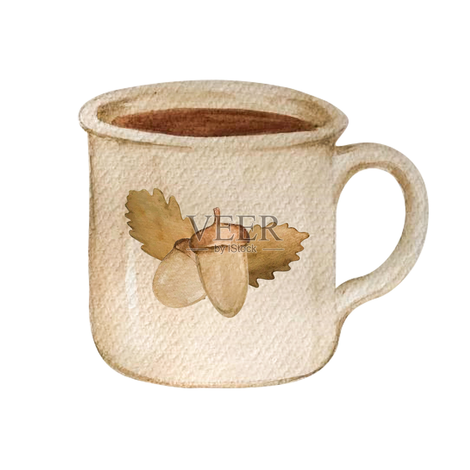 水彩杯插画图片素材