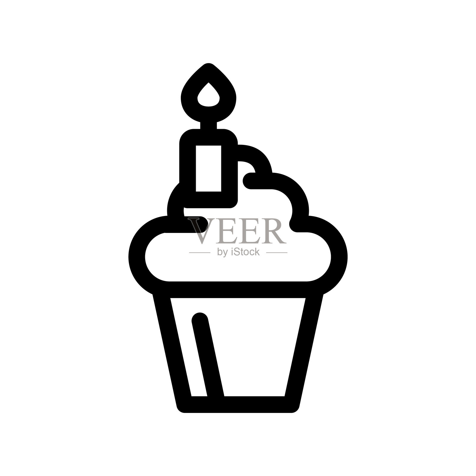 杯形蛋糕图标设计模板插画图片素材