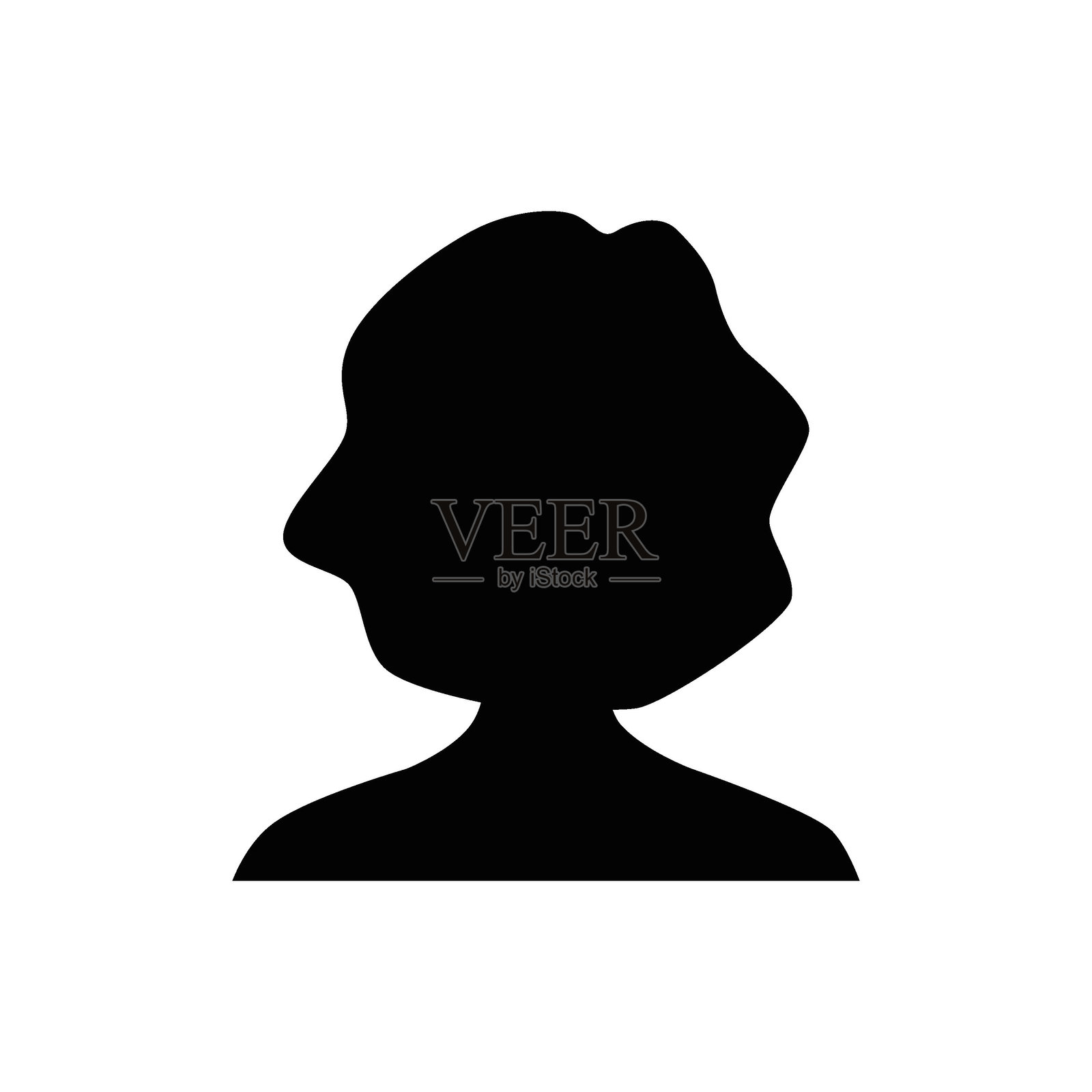 扁平化插图。头像，用户资料，面部图标，个人资料图片。适合社交媒体资料、图标、启动画面和作为模板使用。插画图片素材