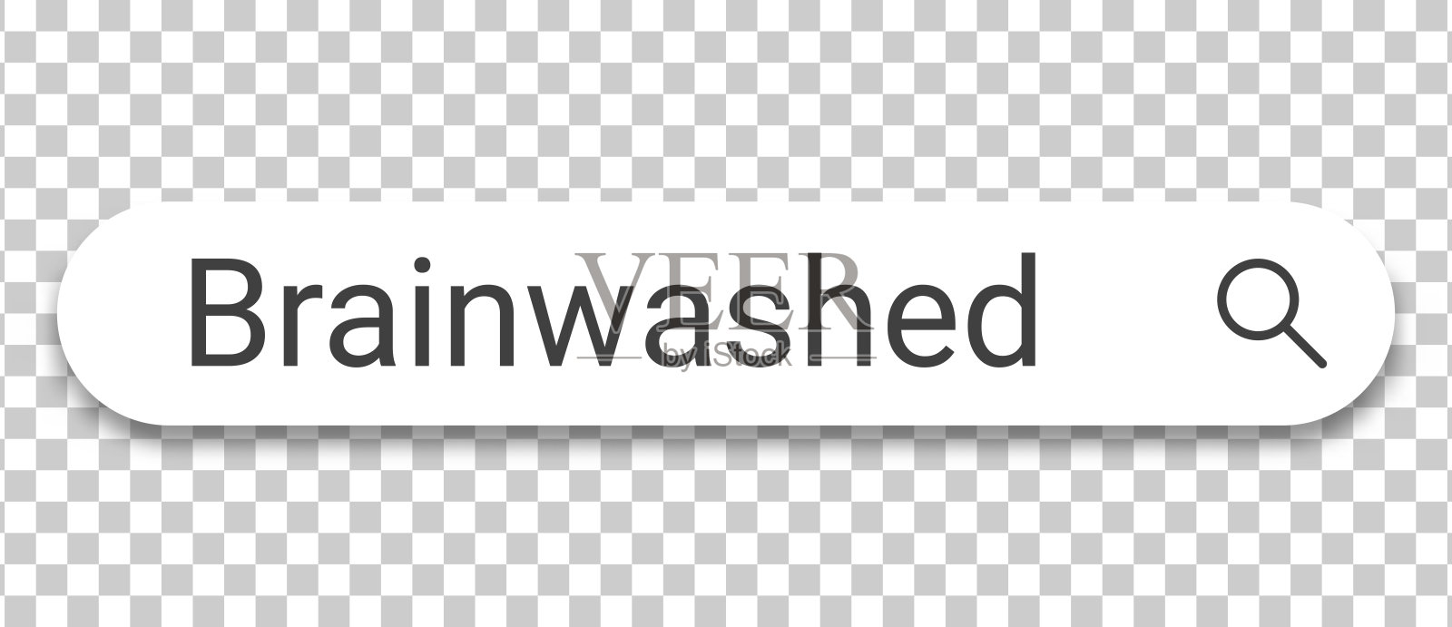 洗脑 - 透明背景上的搜索栏插画图片素材