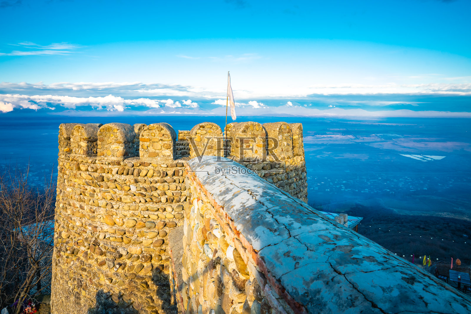西格纳吉堡垒塔照片摄影图片
