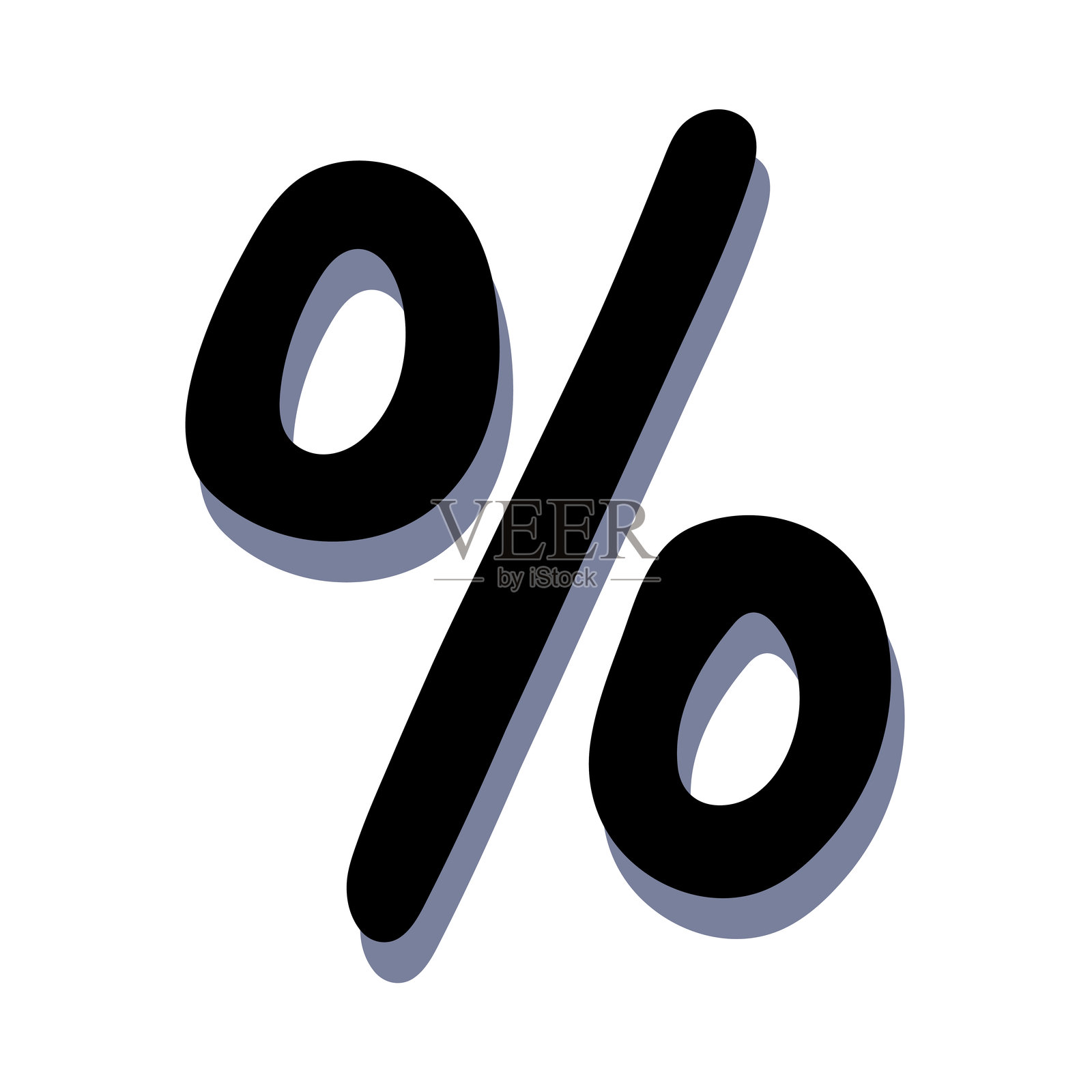 手绘的百分号符号插画图片素材