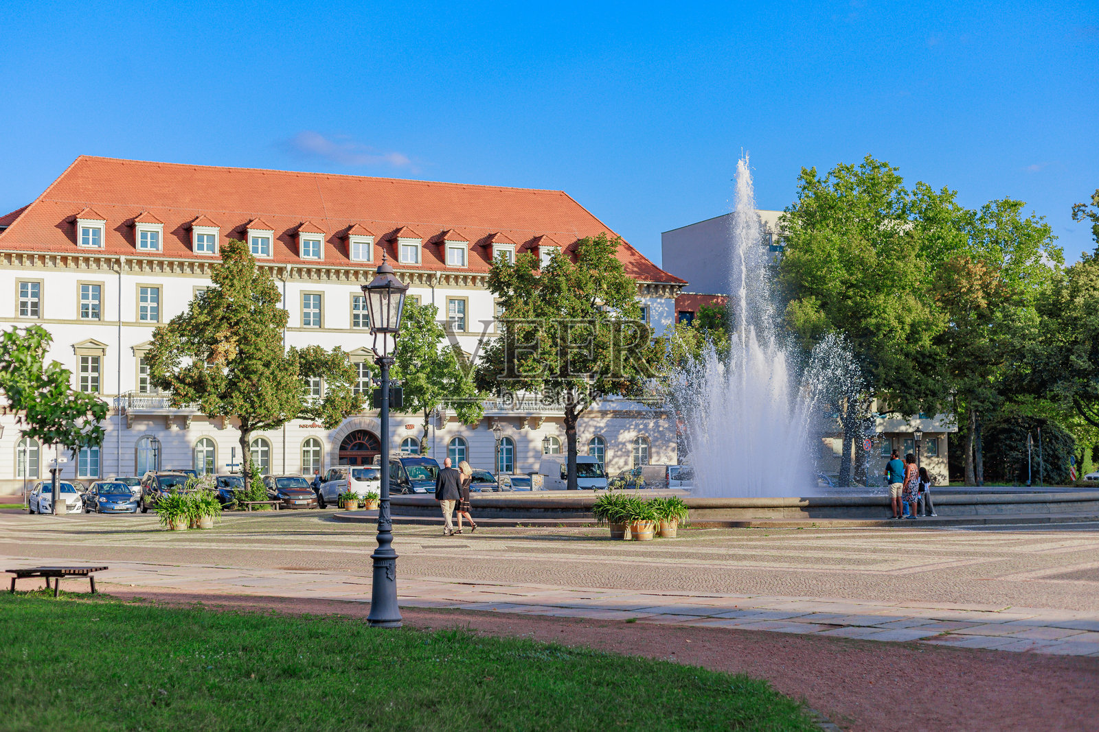 德累斯顿的喷泉广场,2025年9月6日照片摄影图片