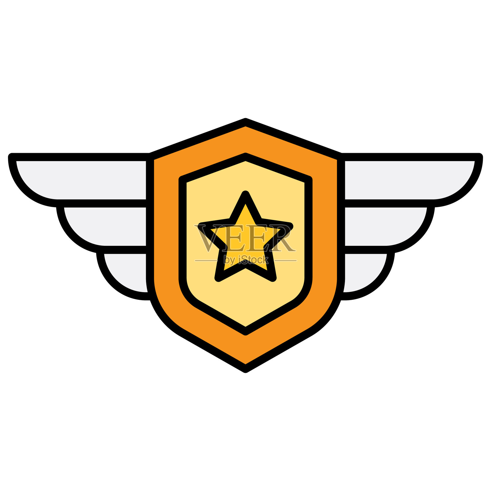 空军徽章图标插画图片素材