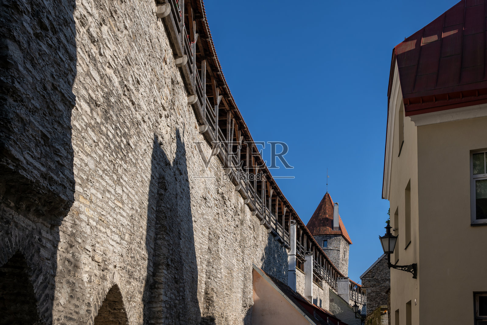 塔林城墙防御工事照片摄影图片