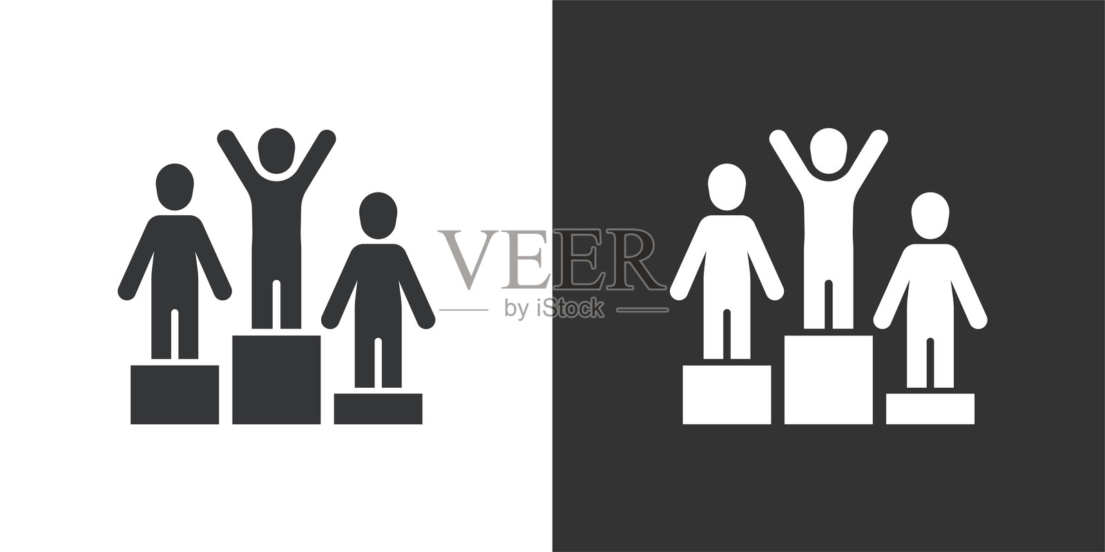 获胜者图标。实心图形系列图标插画图片素材