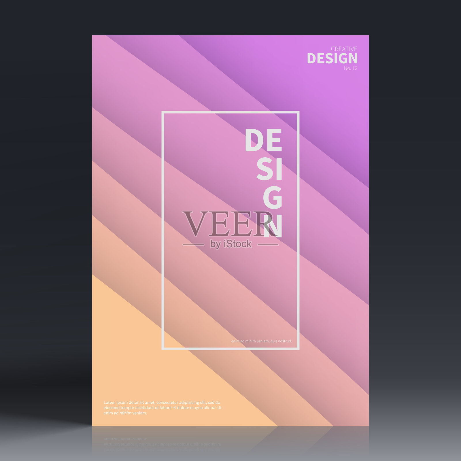 宣传册模板布局，粉色封面设计，商业年度报告，传单，杂志插画图片素材