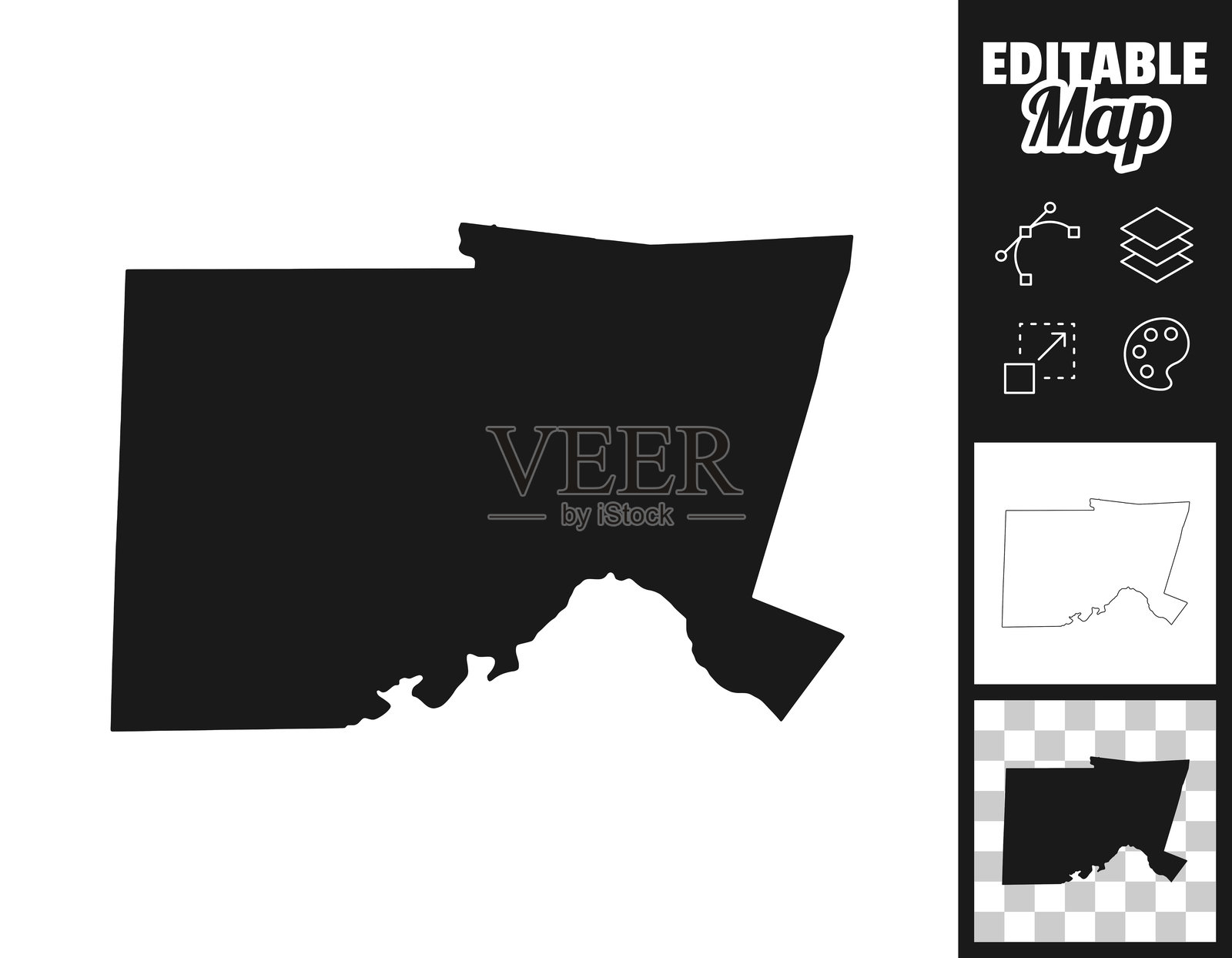 北卡罗来纳州查塔姆县的设计地图。易于编辑。插画图片素材