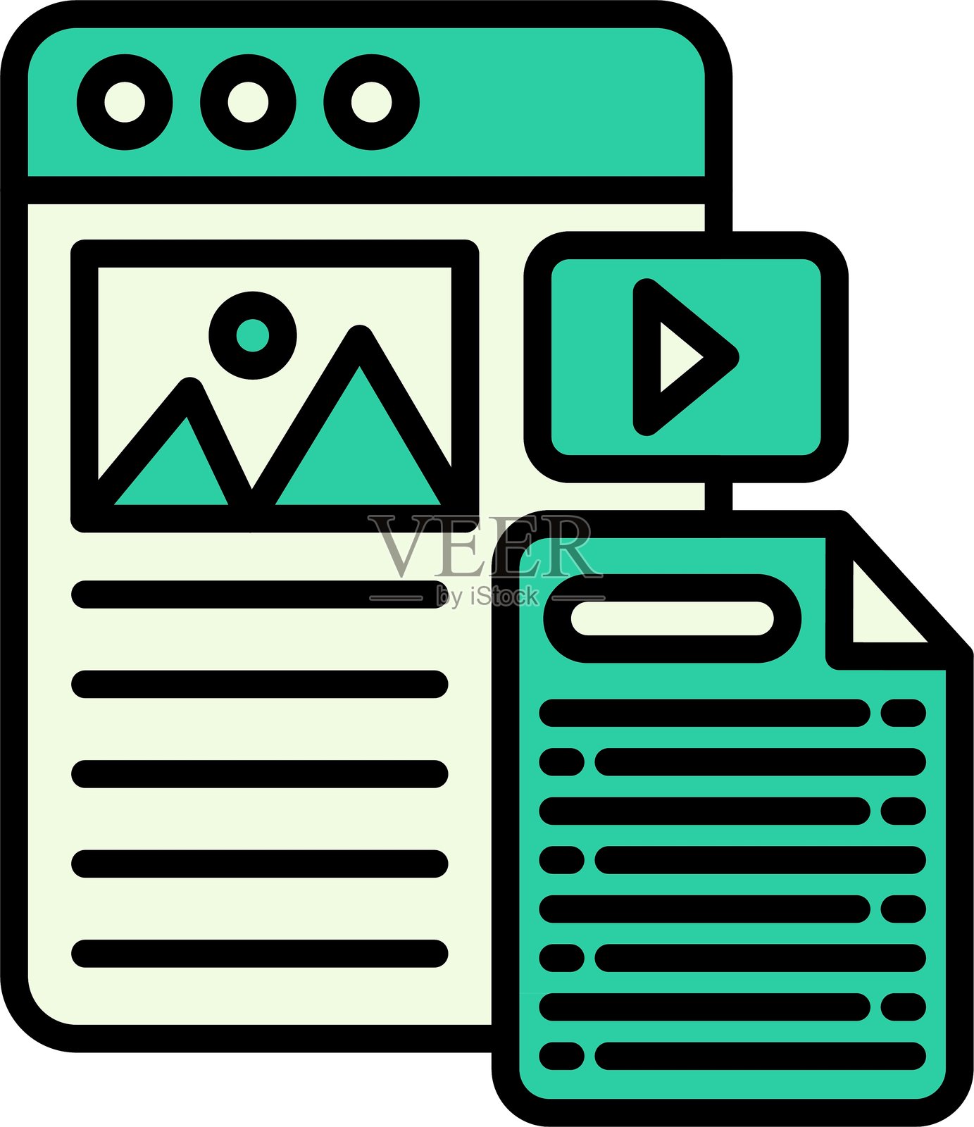 内容新图标设计创意插画图片素材