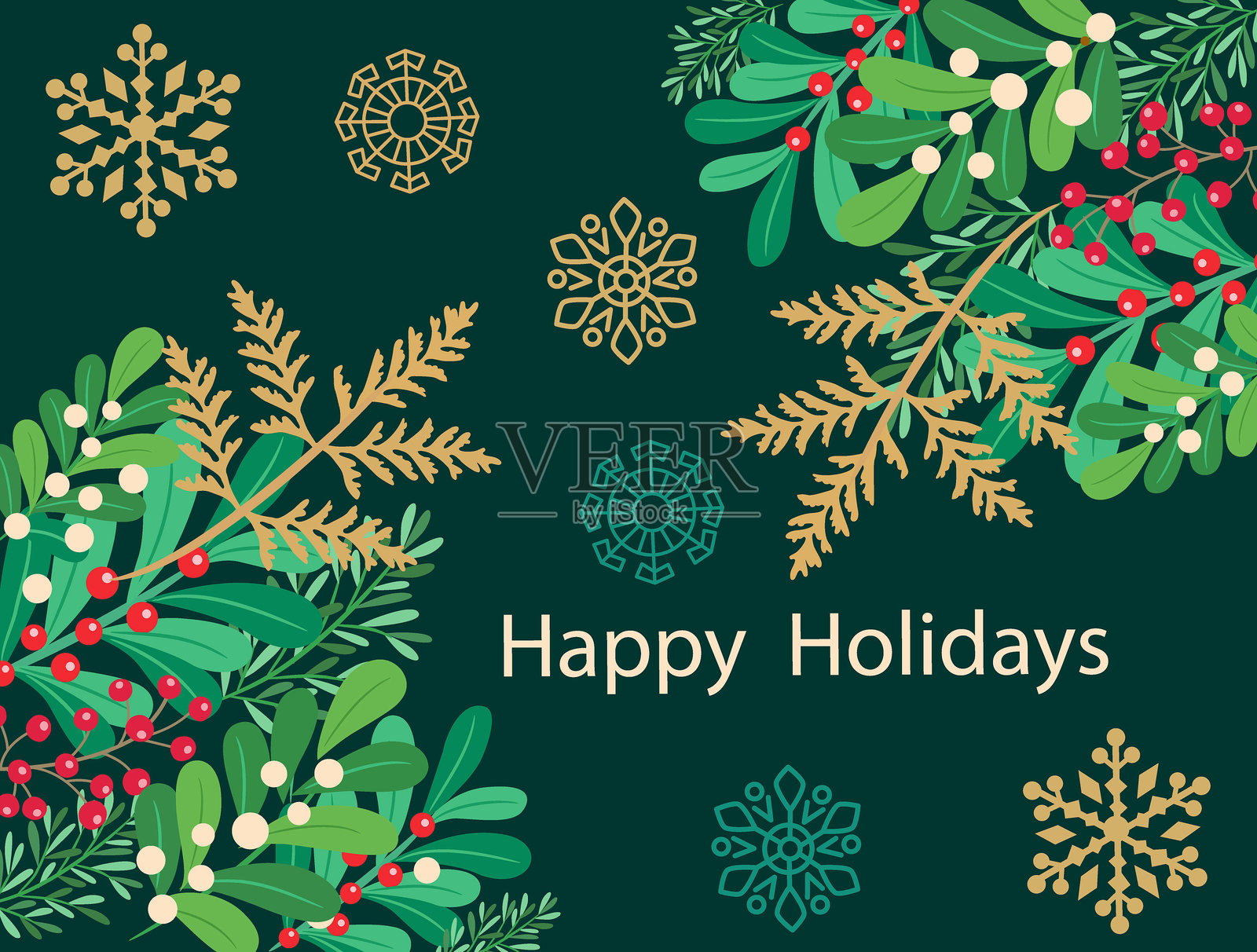 圣诞节背景。插画图片素材