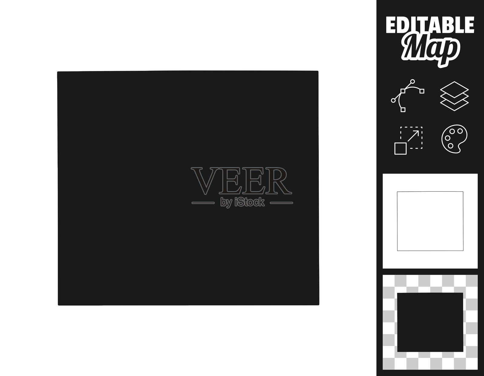 密歇根州分支县的可编辑设计地图插画图片素材