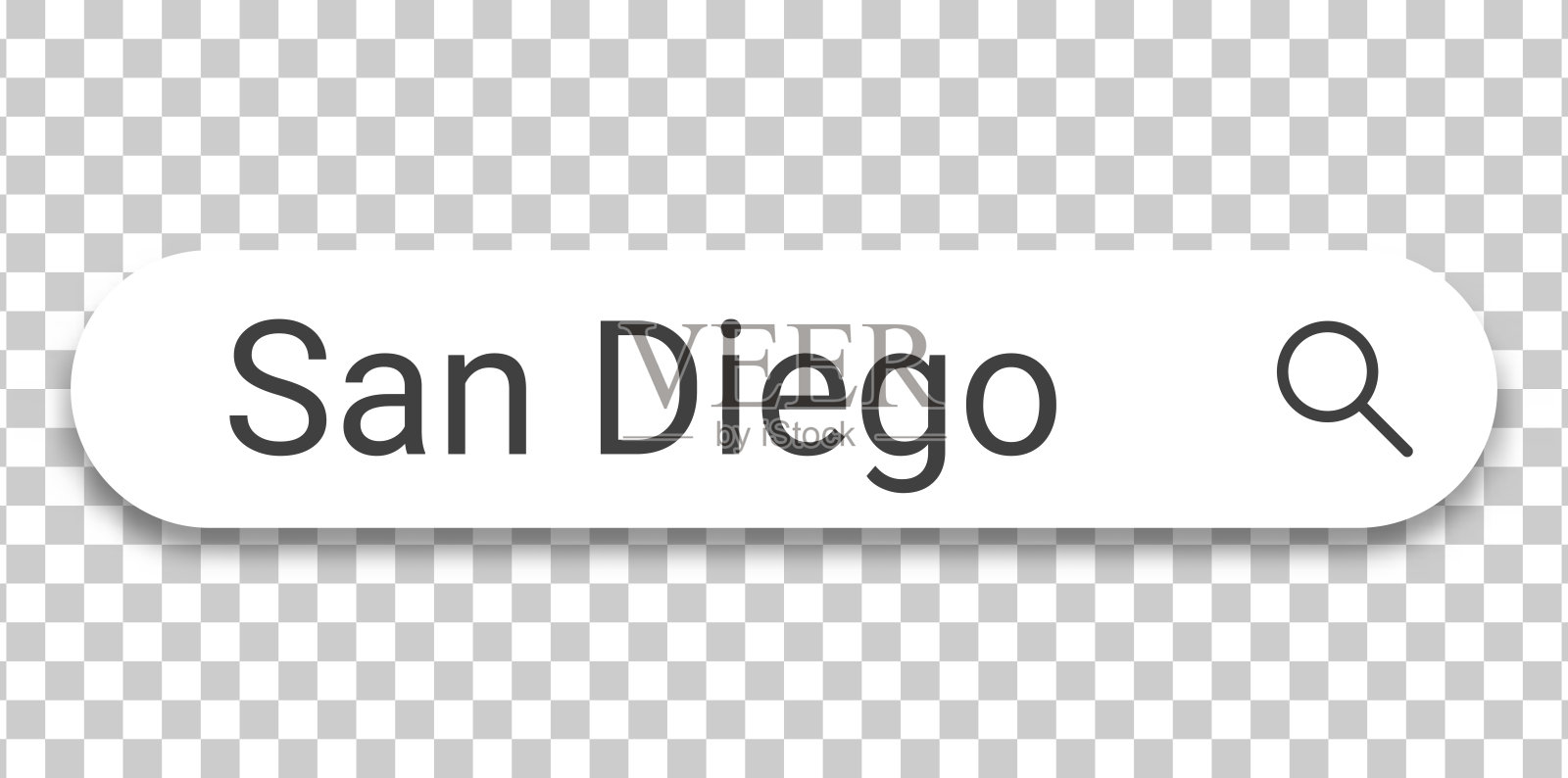 圣地亚哥 - 透明背景上的搜索栏插画图片素材