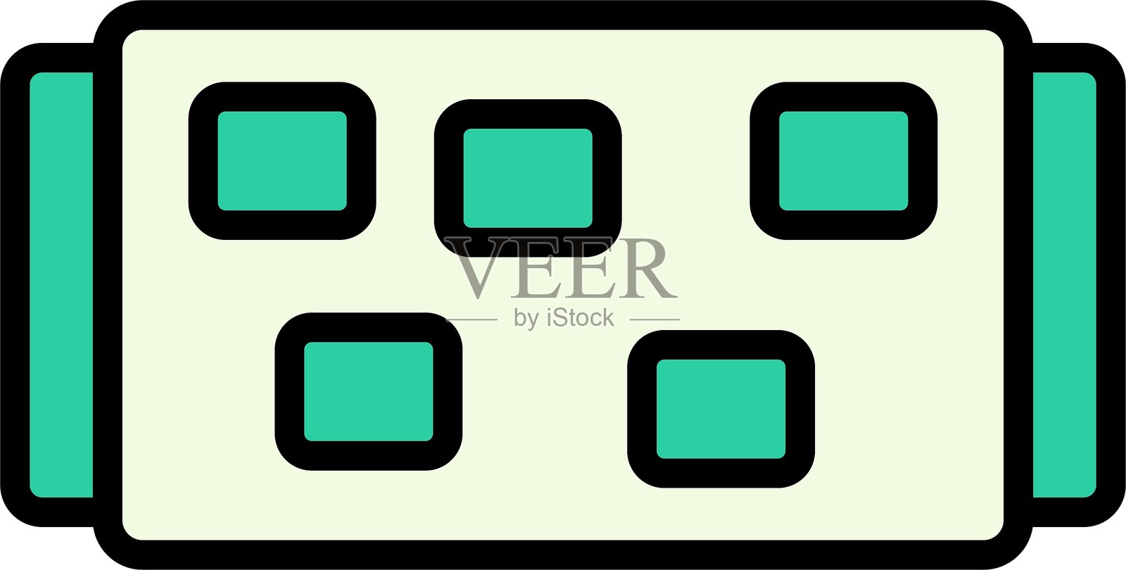 区块新图标设计创意插画图片素材