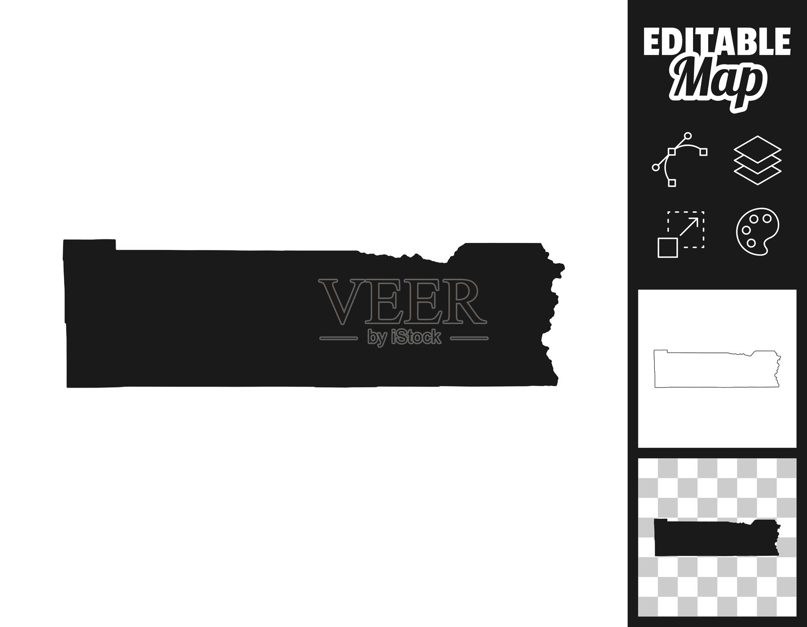 华盛顿州刘易斯县的可编辑设计地图插画图片素材
