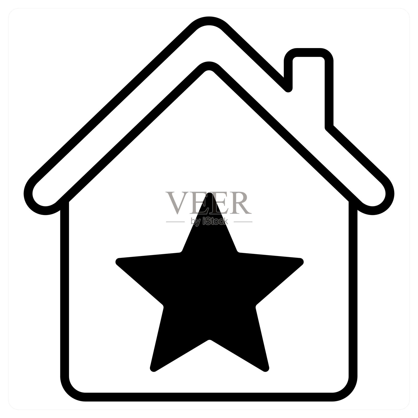 橙色的物业评级图标概念插画图片素材