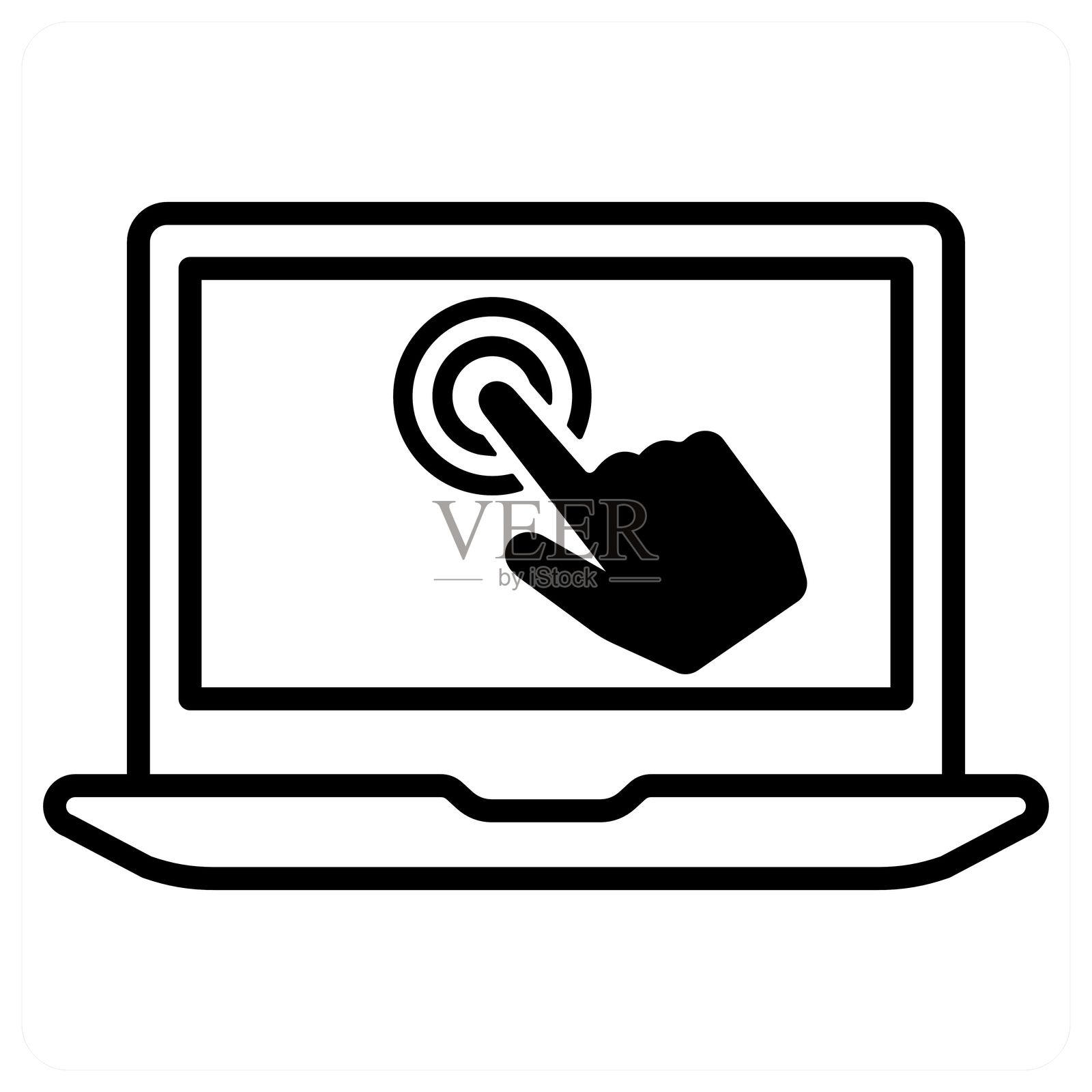 橙色互动设计图标概念插画图片素材