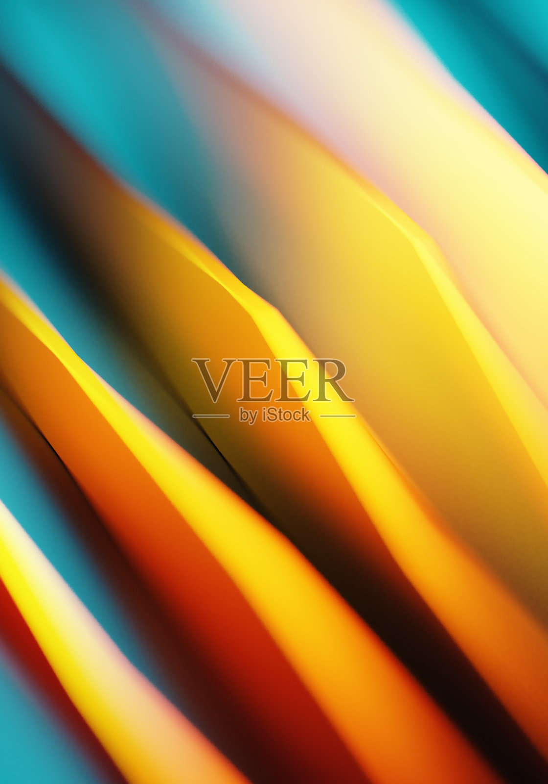 橙色线条在深蓝色背景上形成图表，代表大数据金融和股市概念。照片摄影图片