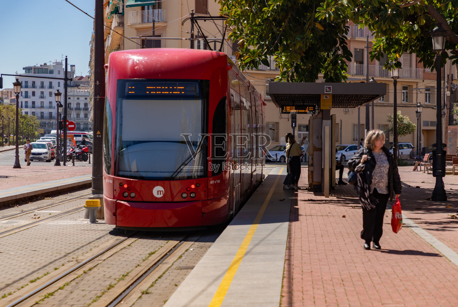 瓦伦西亚有轨电车照片摄影图片