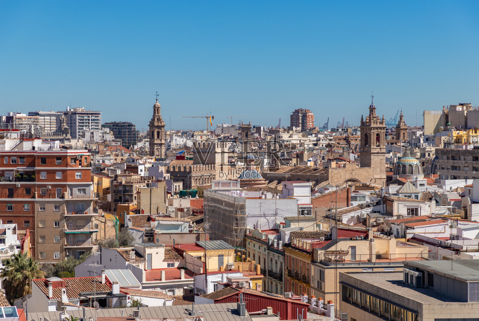 瓦伦西亚老城天际线照片摄影图片