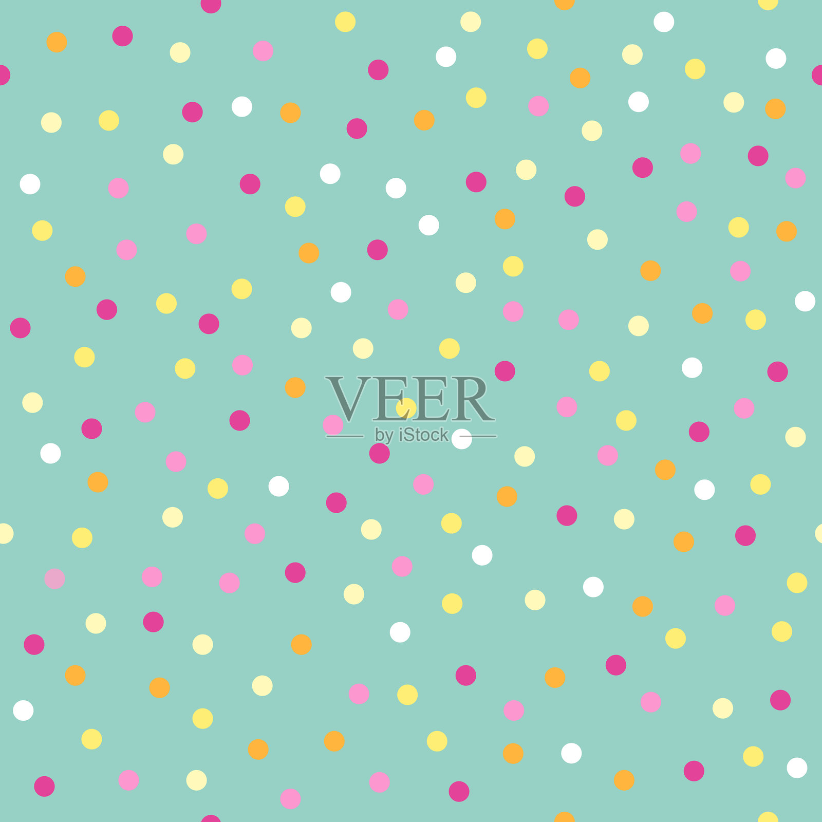 派对点庆祝彩纸屑，无缝图案插画图片素材