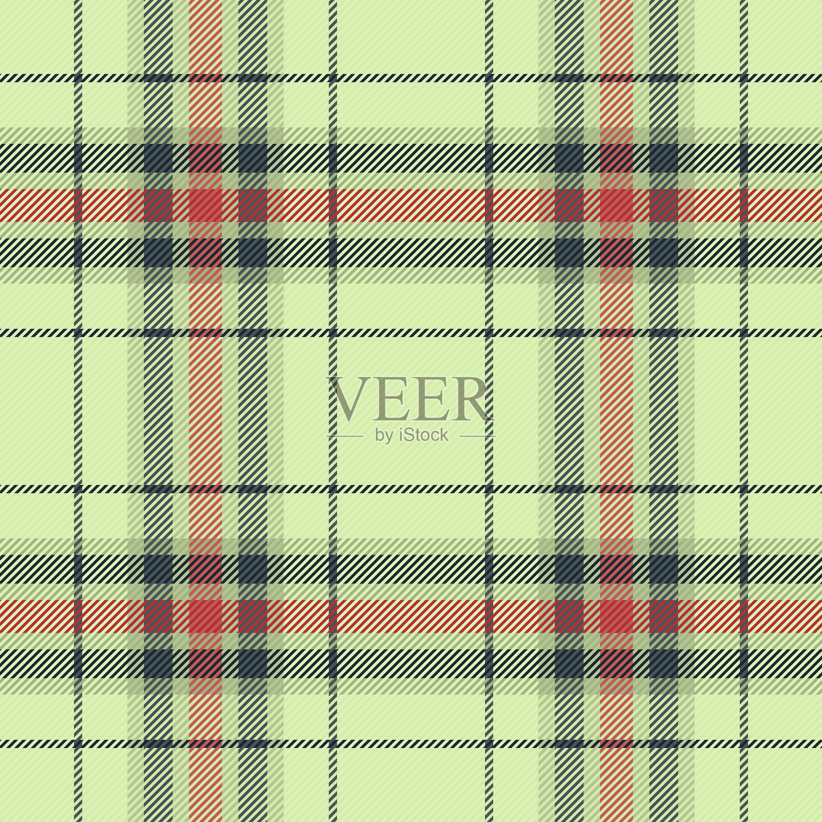 经典的格子图案，色调柔和。无缝的纺织设计，具有编织质感，适合用于背景、时尚和复古主题。多功能且永恒。插画图片素材