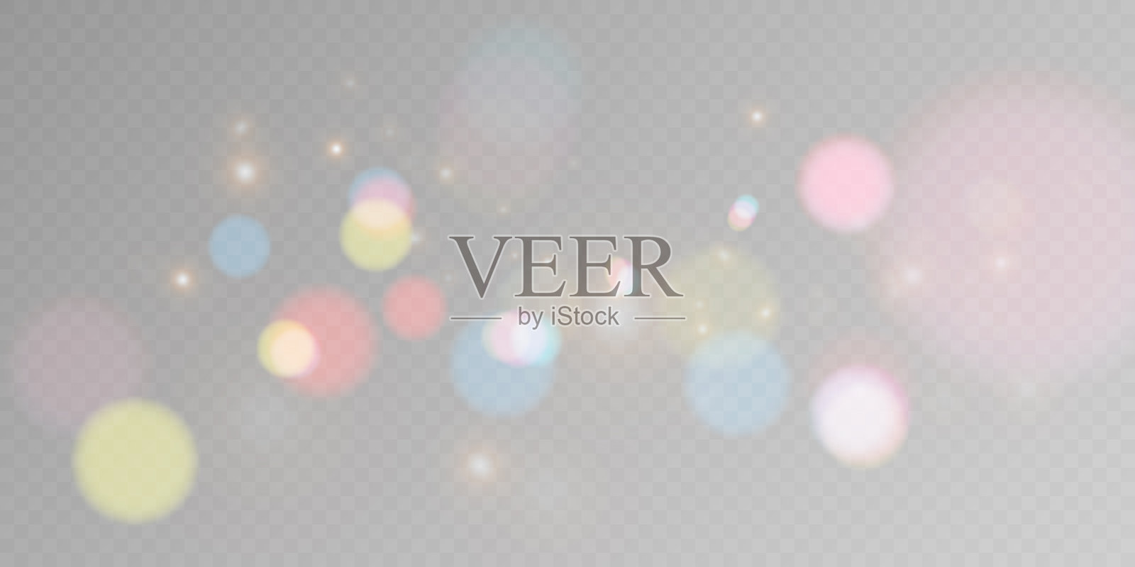 节日闪烁的五彩纸屑光与金色星尘纹理插画图片素材