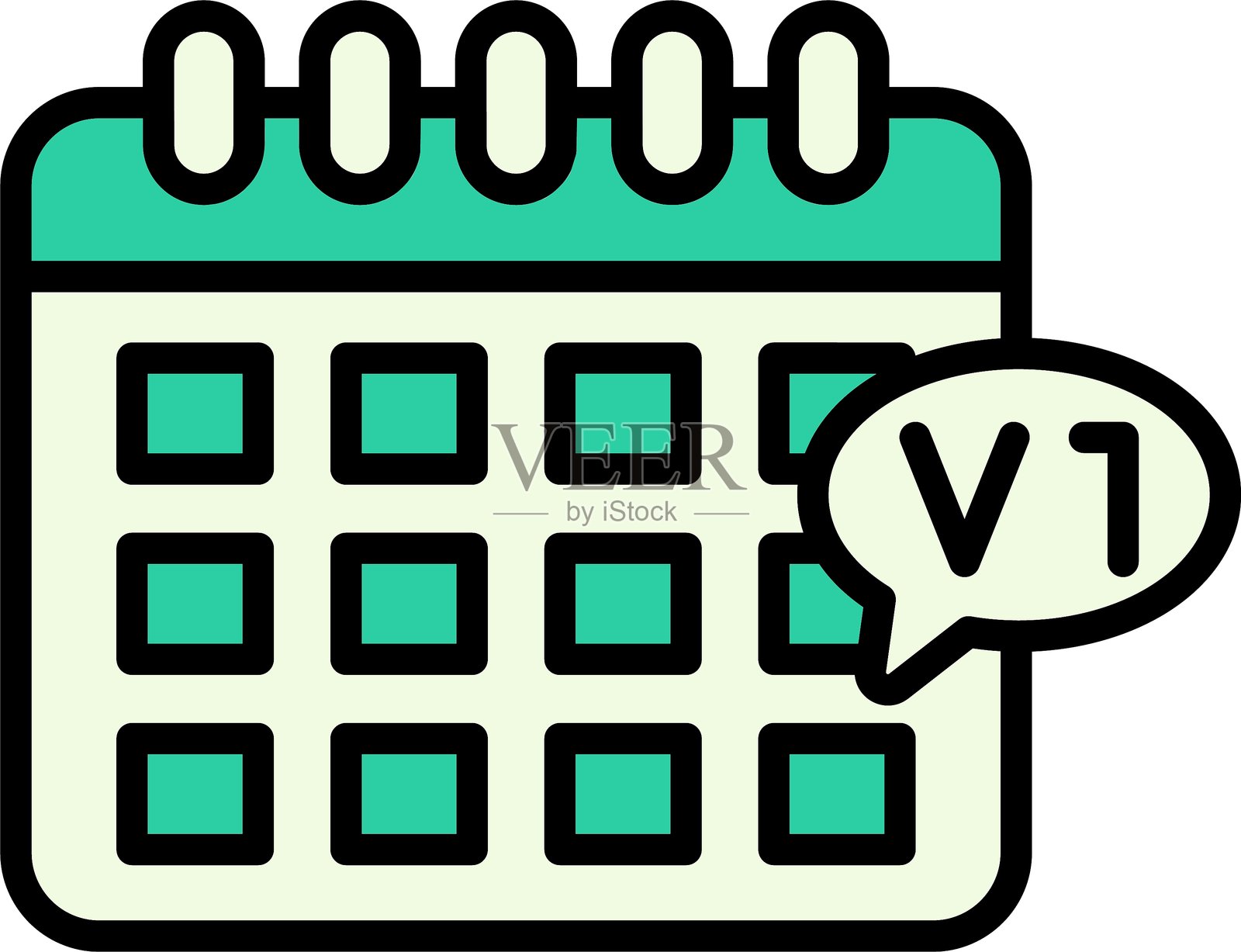 日历新图标设计创意插画图片素材