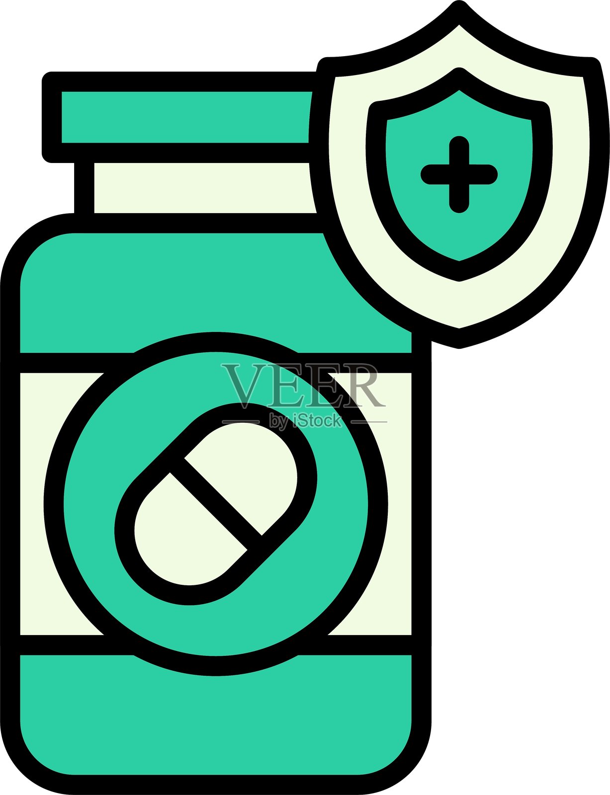 药品新图标设计创意插画图片素材