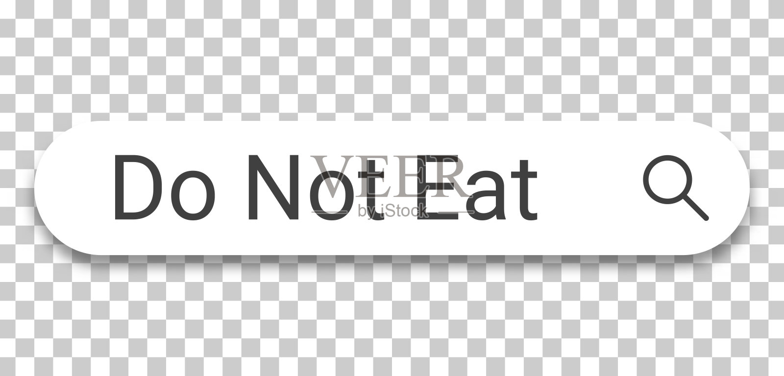 请勿食用 - 透明背景上的搜索栏插画图片素材
