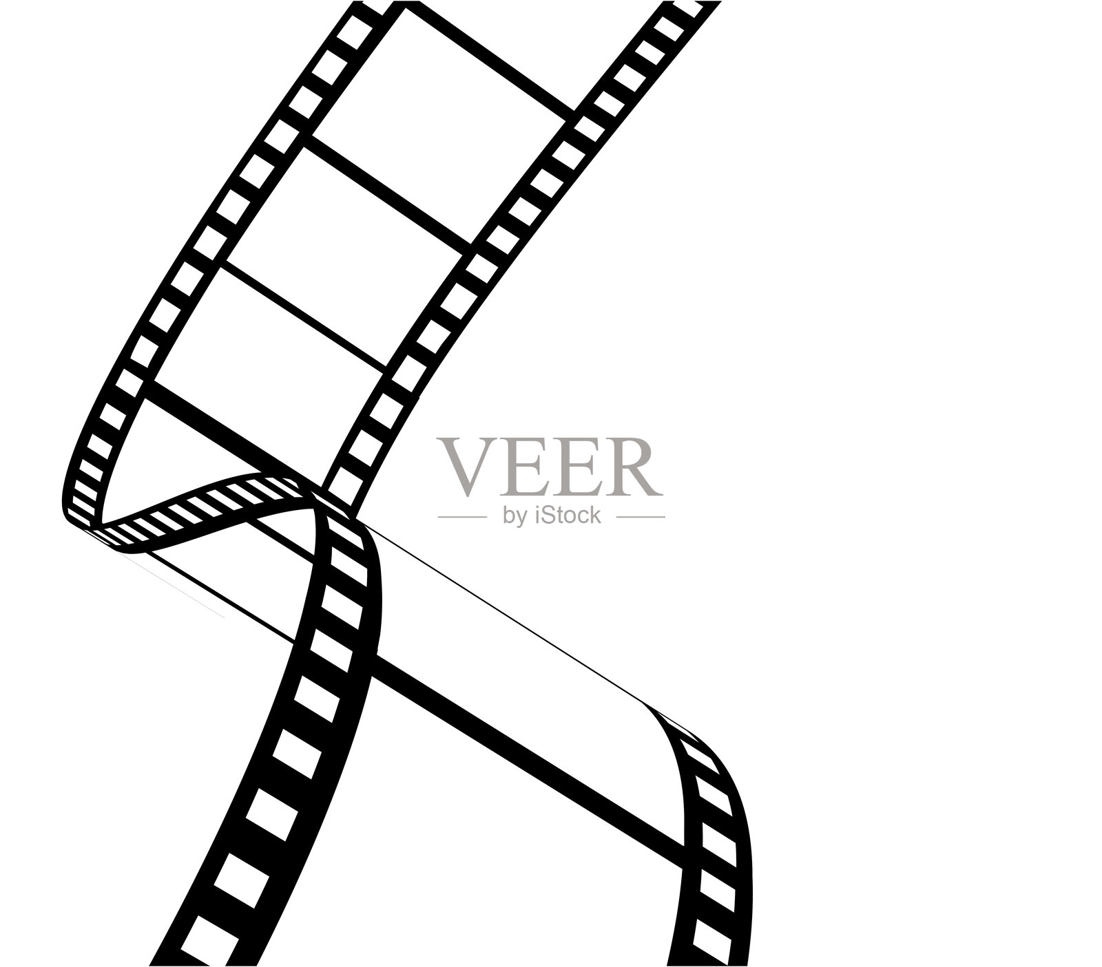 胶片条图形。矢量插画模板插画图片素材