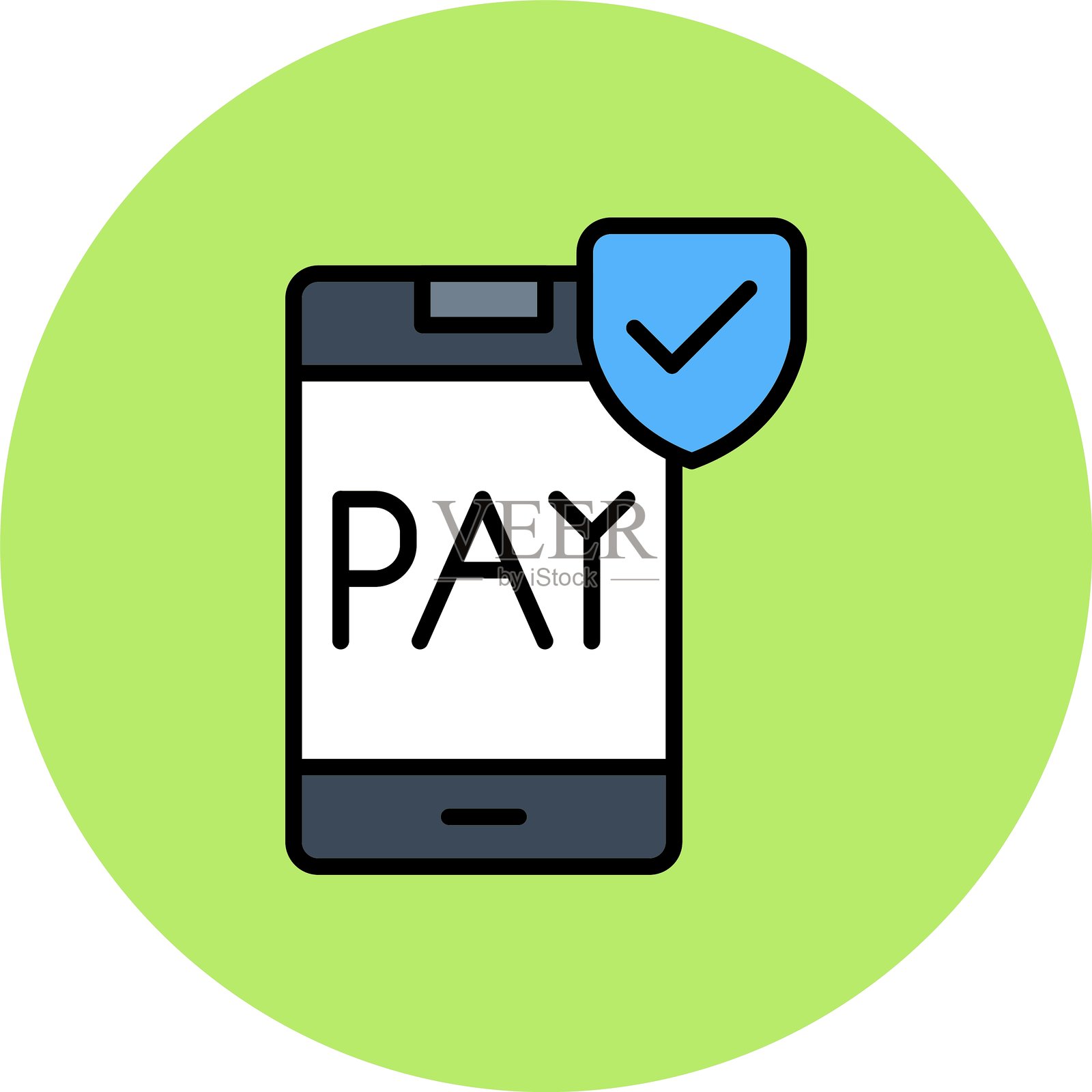 支付安全新图标设计创意插画图片素材