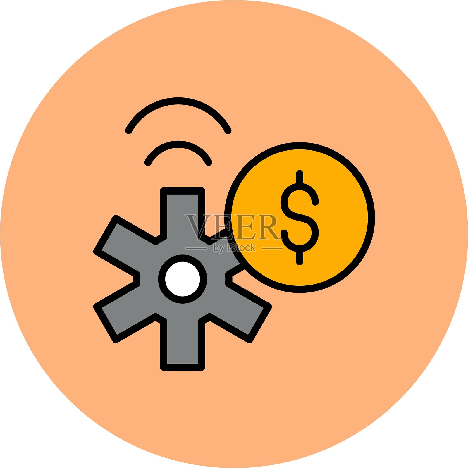 自助服务新图标设计创意插画图片素材