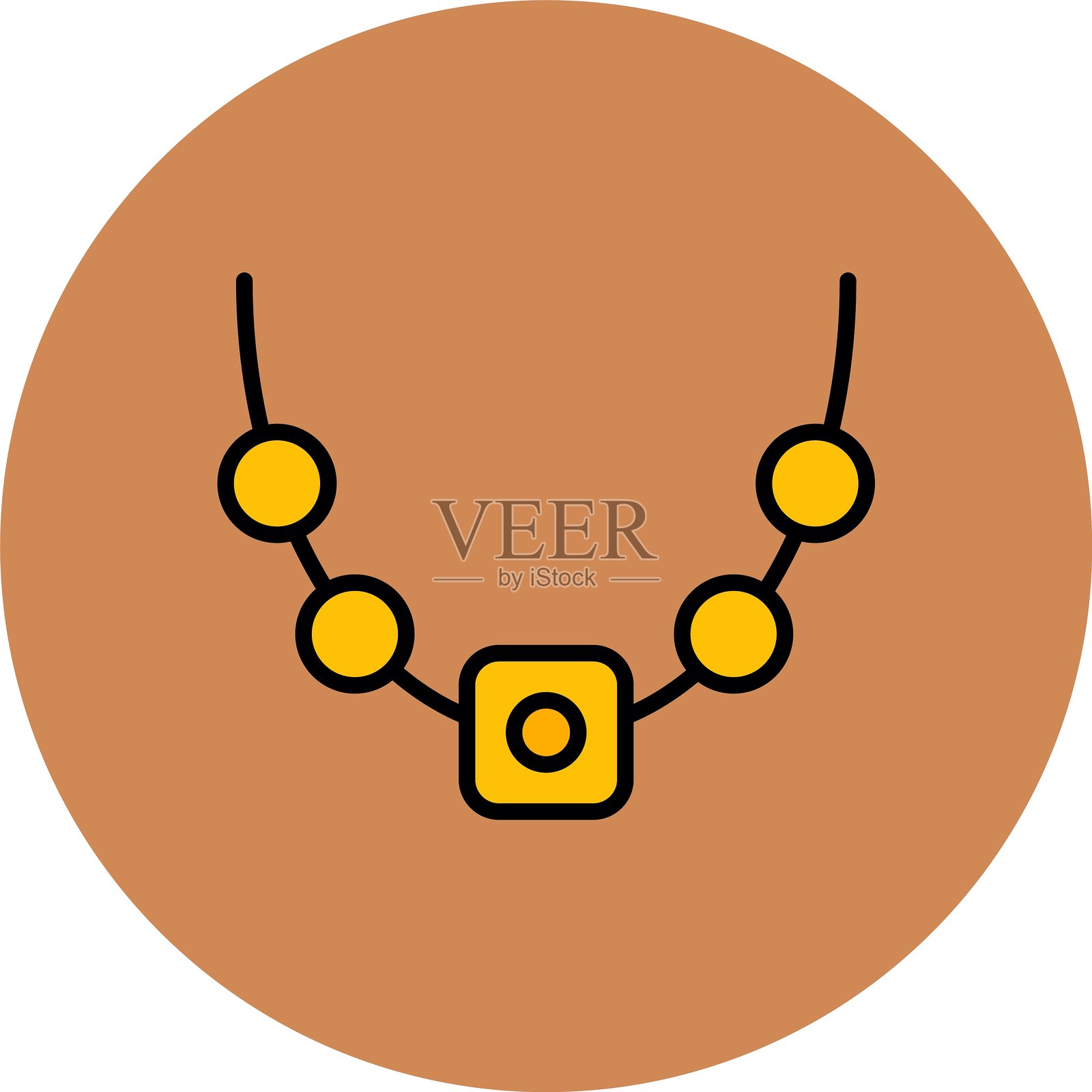 项链新图标设计创意插画图片素材