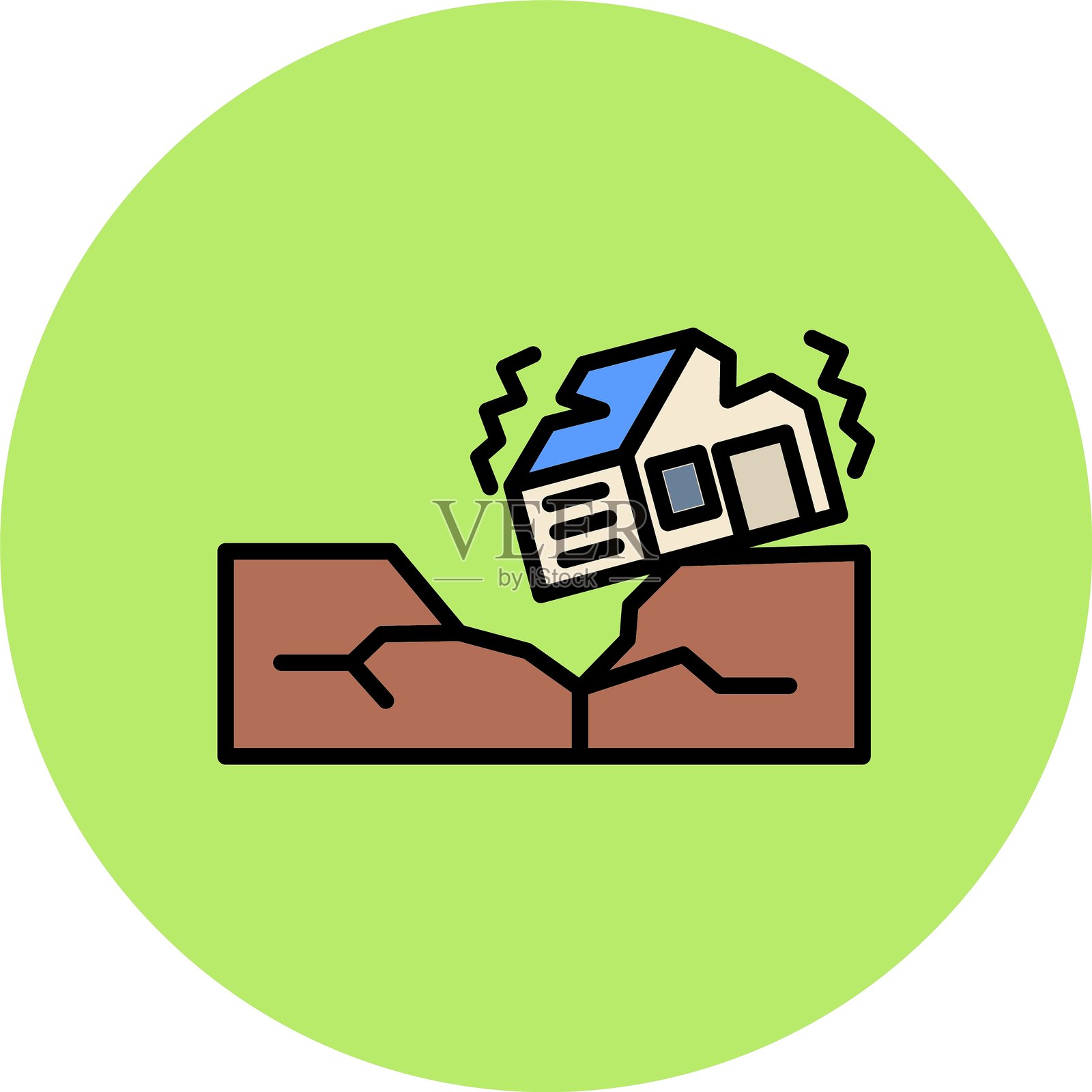 地震新图标设计创意插画图片素材