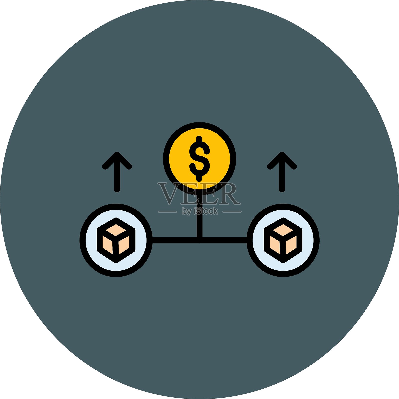 商业模式新图标设计创意插画图片素材