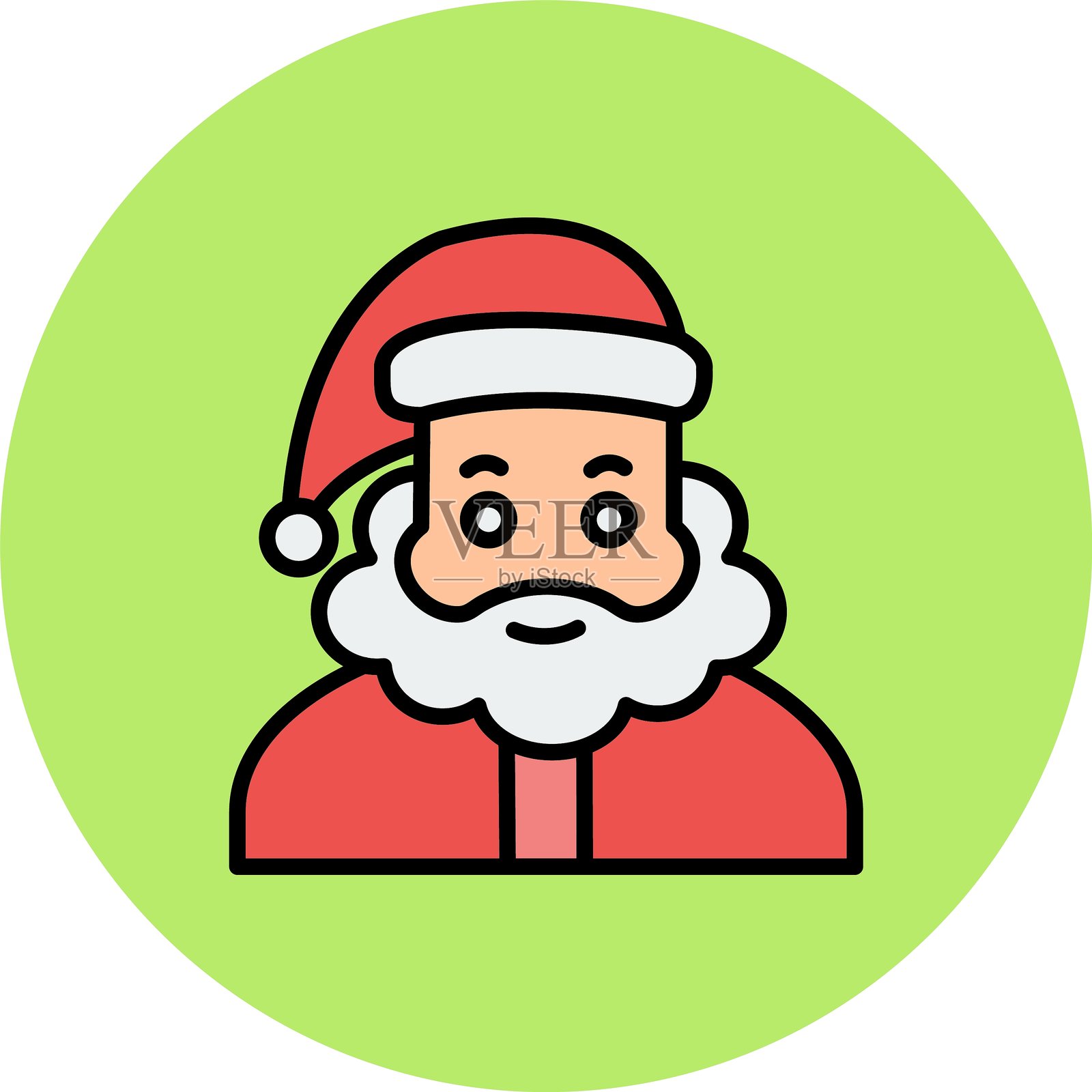 圣诞老人新图标设计创意插画图片素材