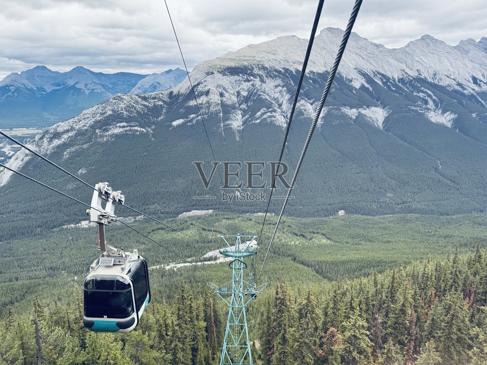 班夫缆车，班夫国家公园照片摄影图片