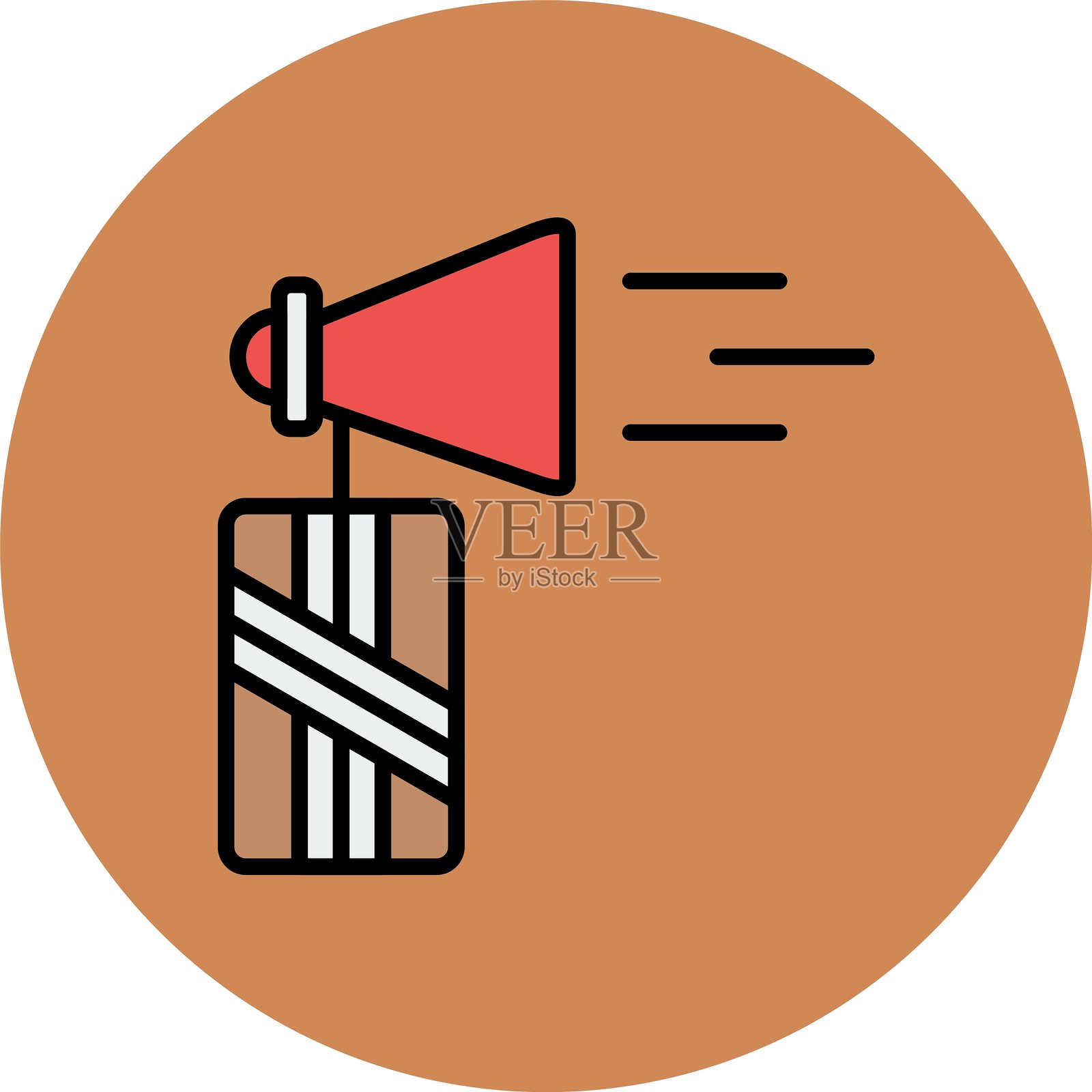 派对喇叭新图标设计创意插画图片素材