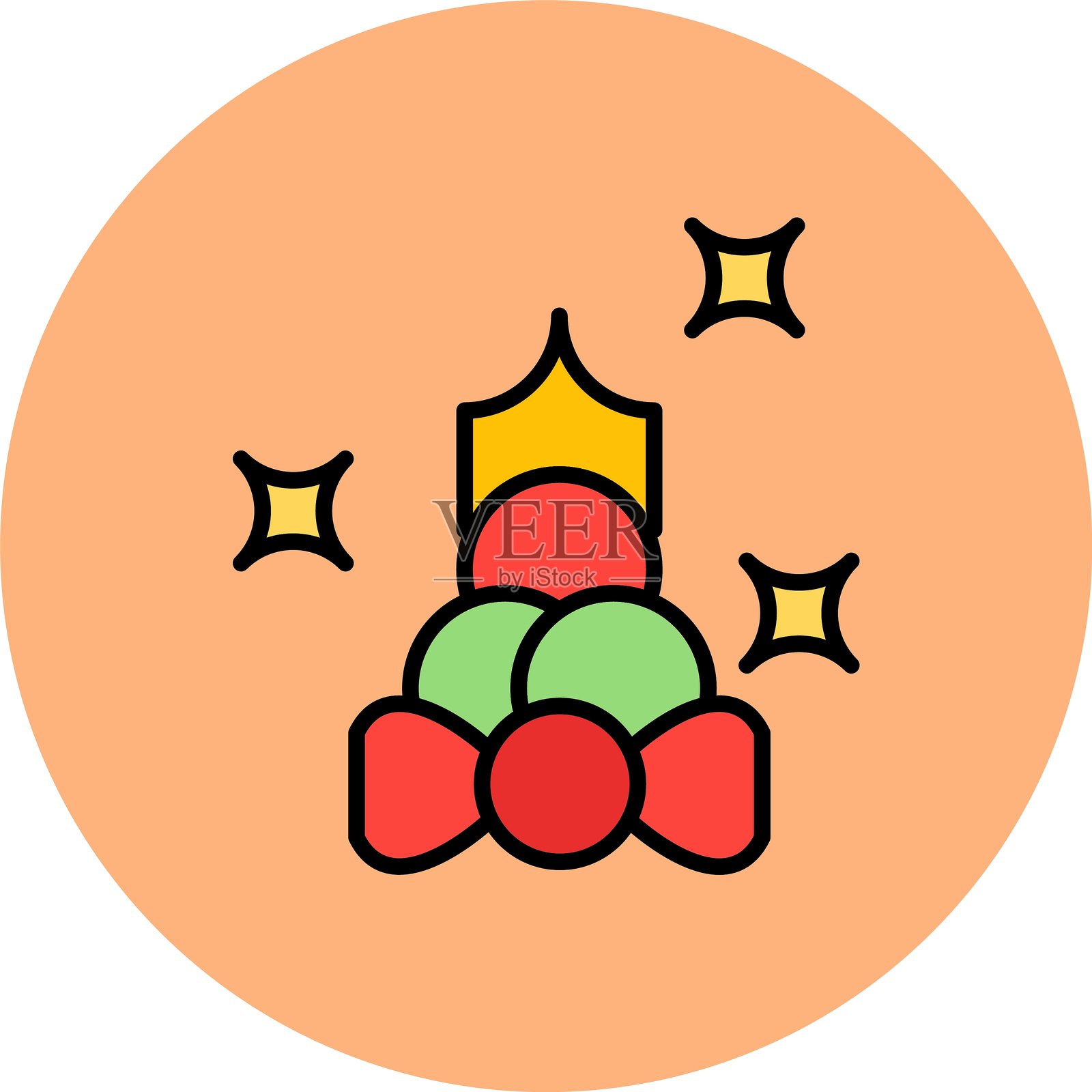 槲寄生新图标设计创意插画图片素材