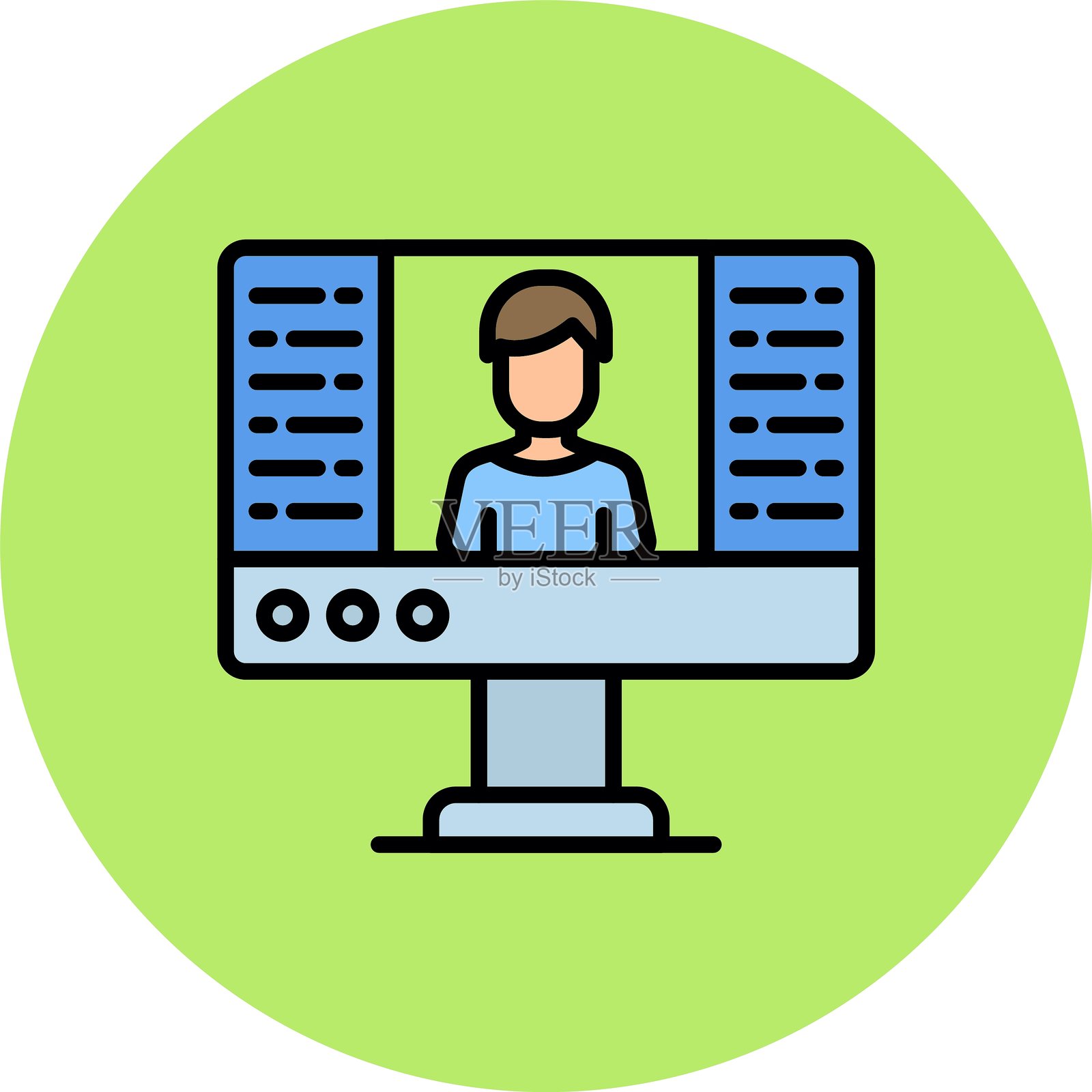 在线面试新图标设计创意插画图片素材