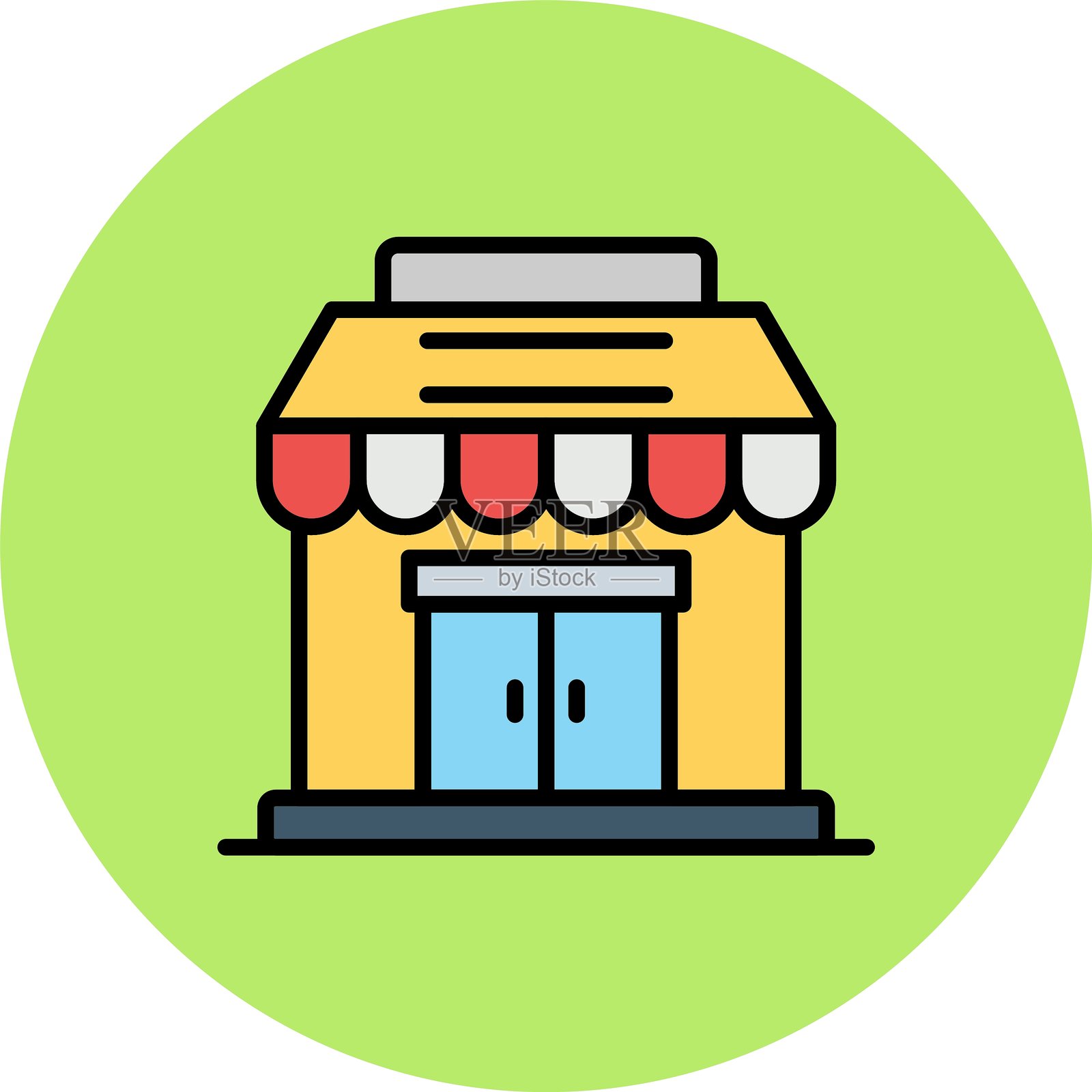 商店新图标设计创意插画图片素材