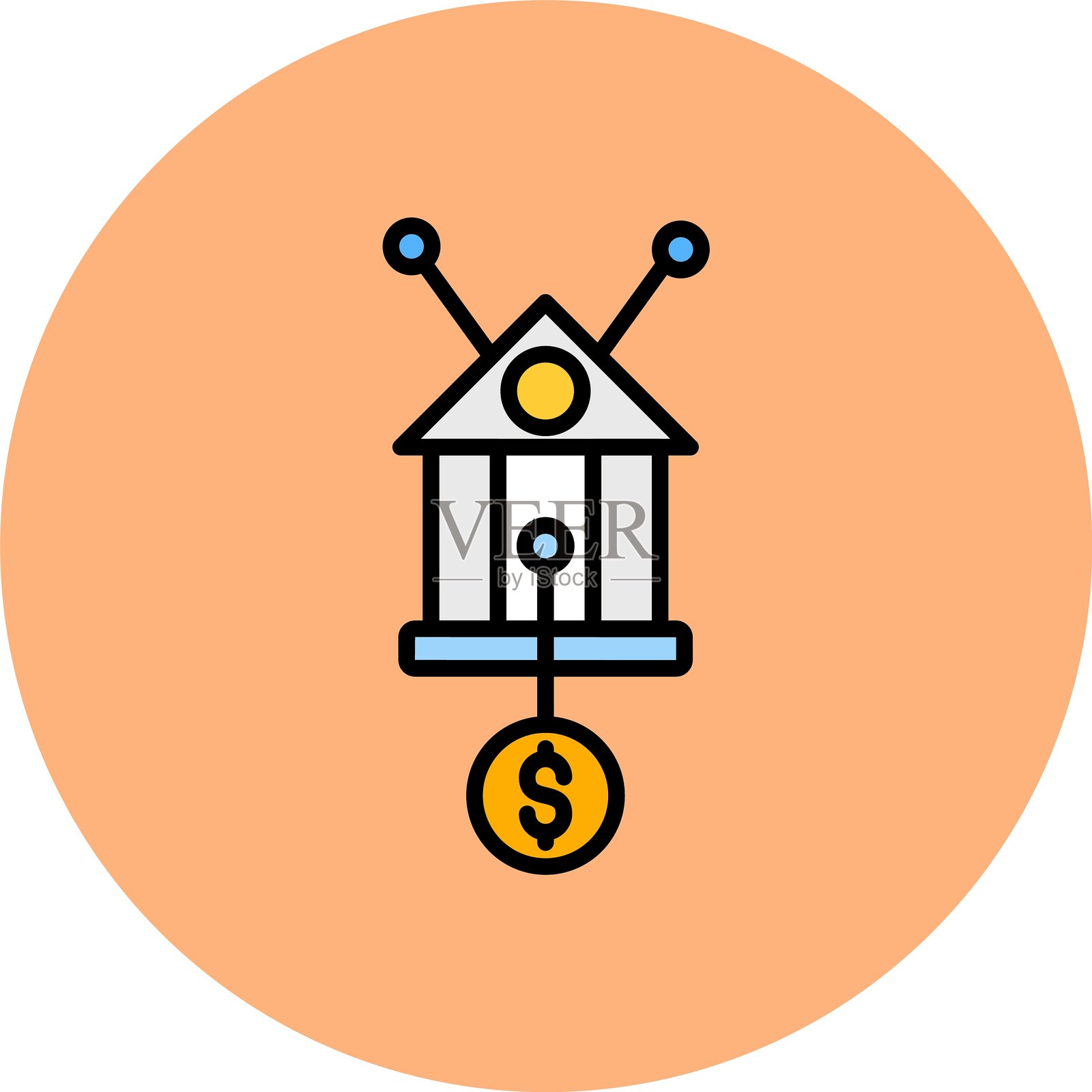 支付网关新图标设计创意插画图片素材