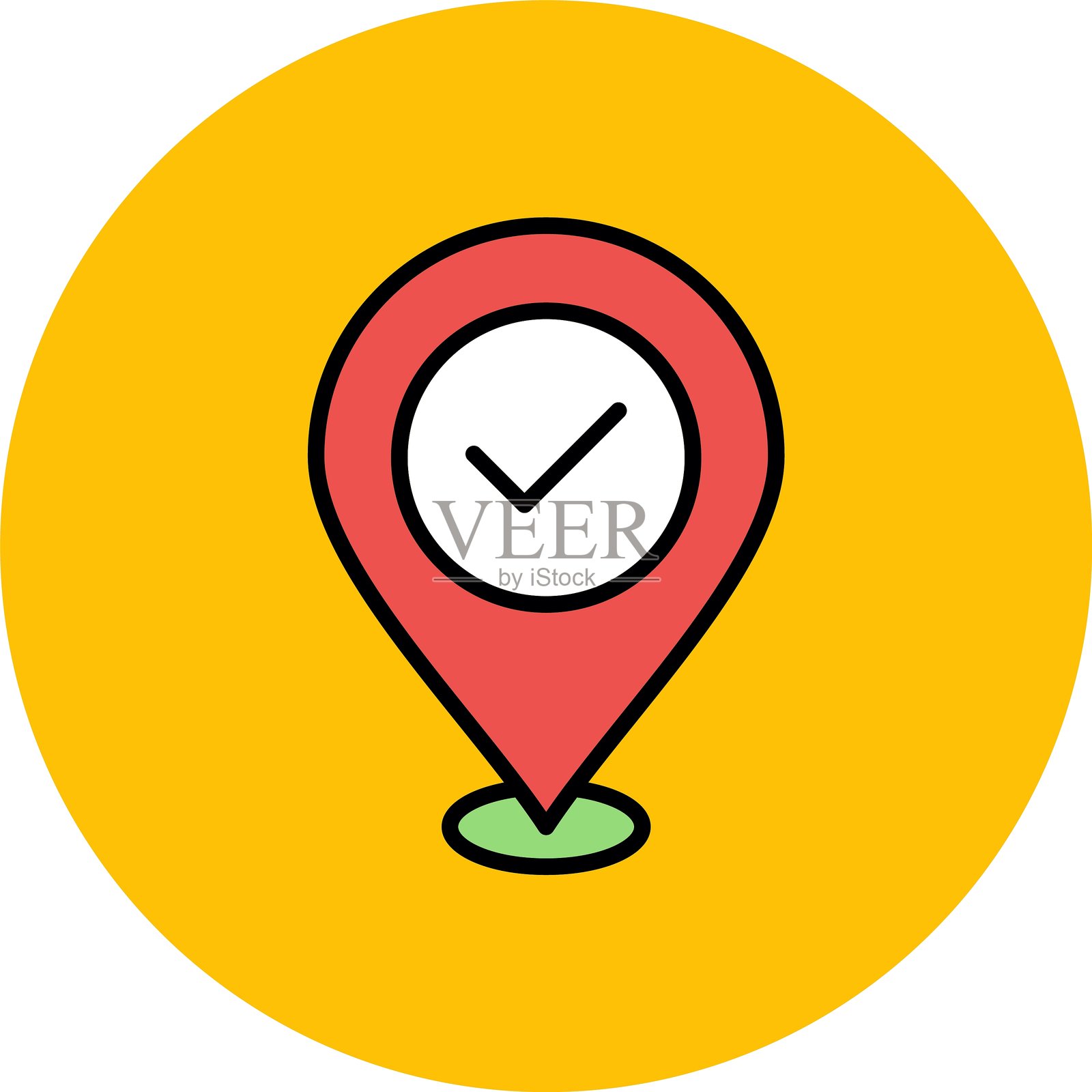 位置图钉新图标设计创意插画图片素材