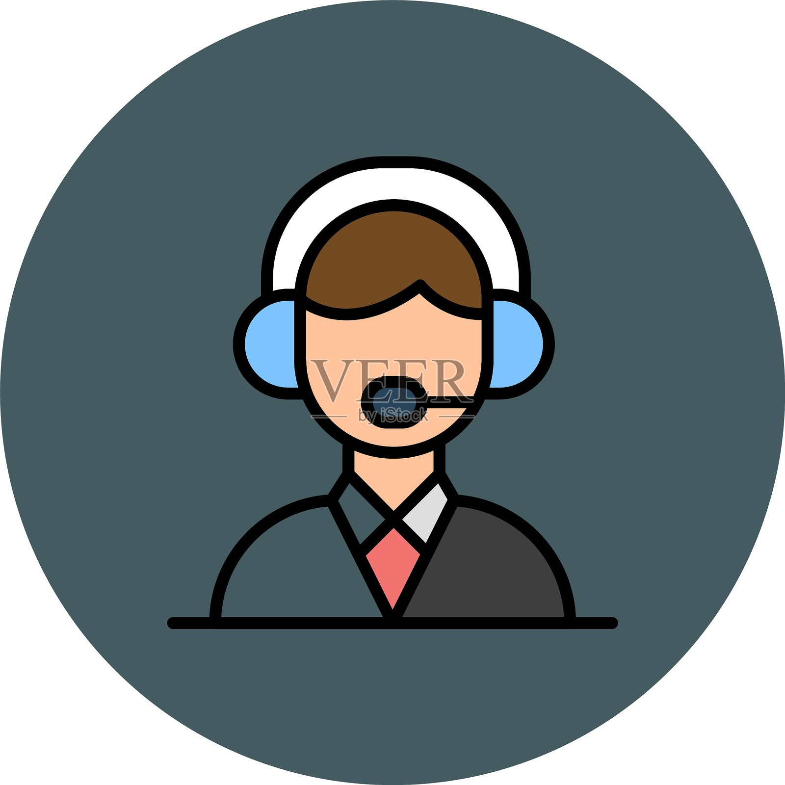 客户服务代表新图标设计创意插画图片素材