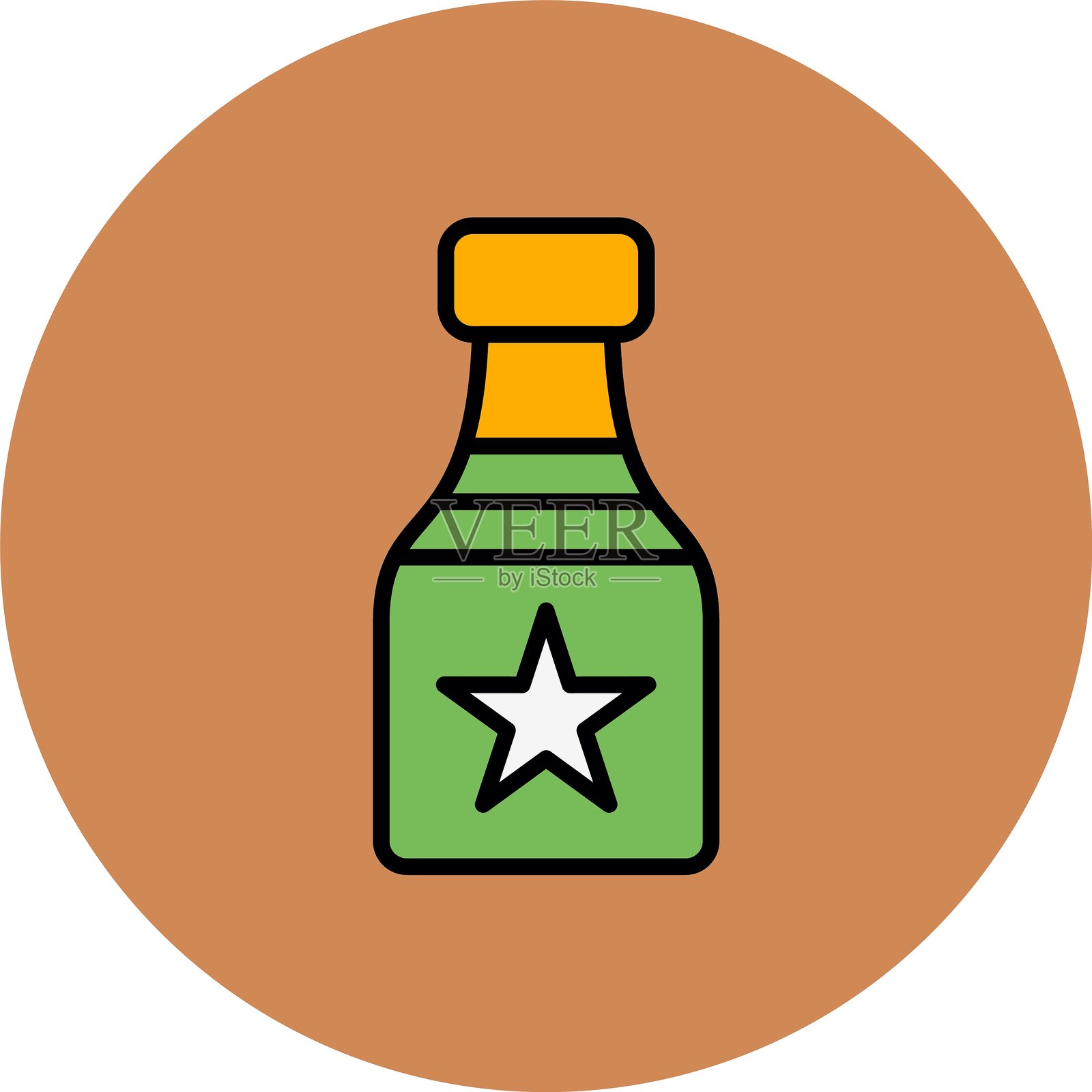 香槟新图标设计创意插画图片素材